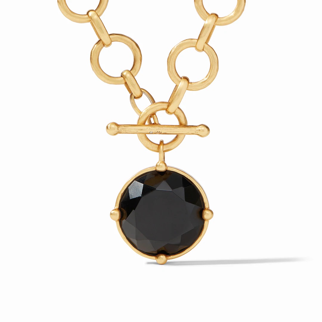 Julie Vos Honeybee Statement Necklace in Obsidian Black