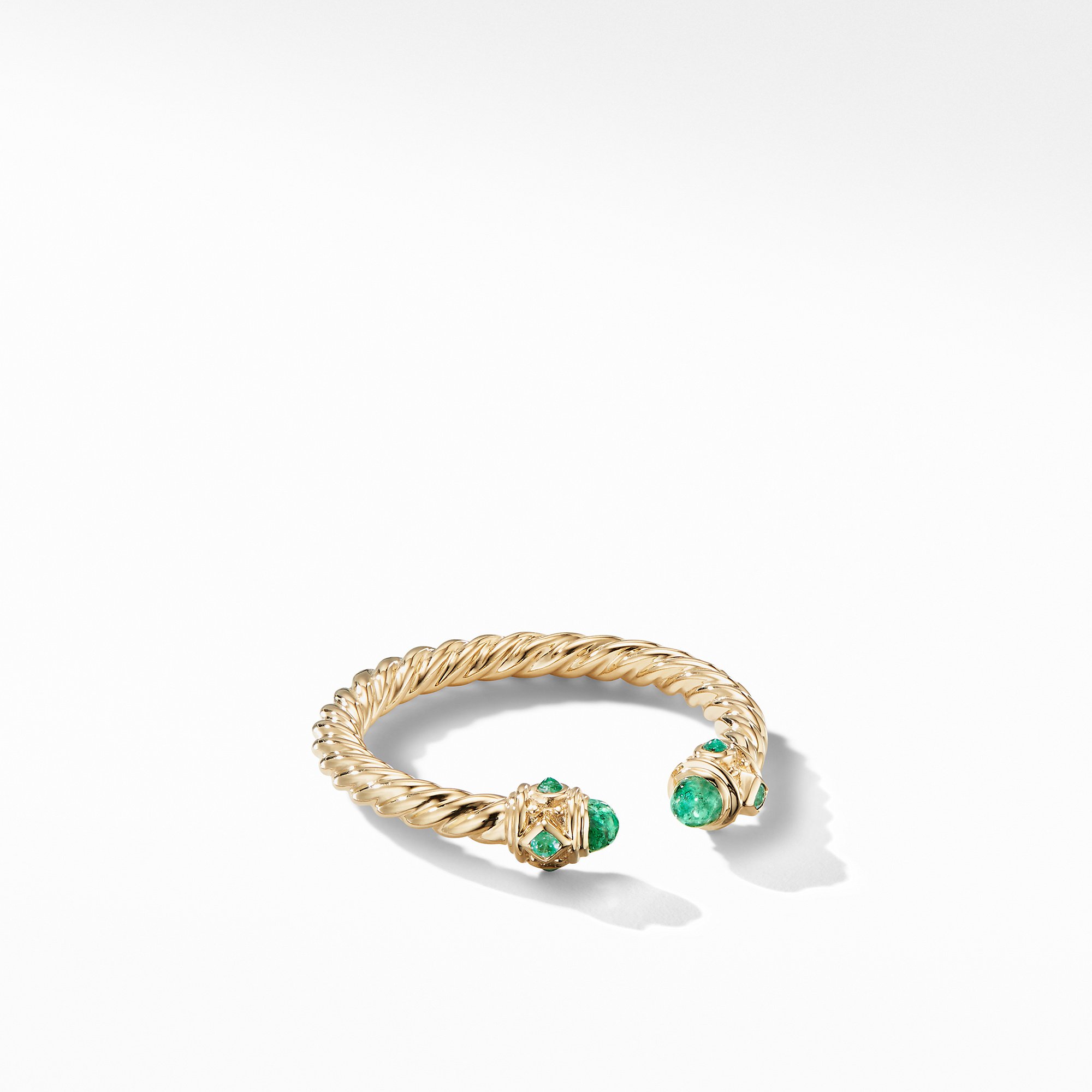 David Yurman Renaissance Ring in 18K Gold with Emeralds 0