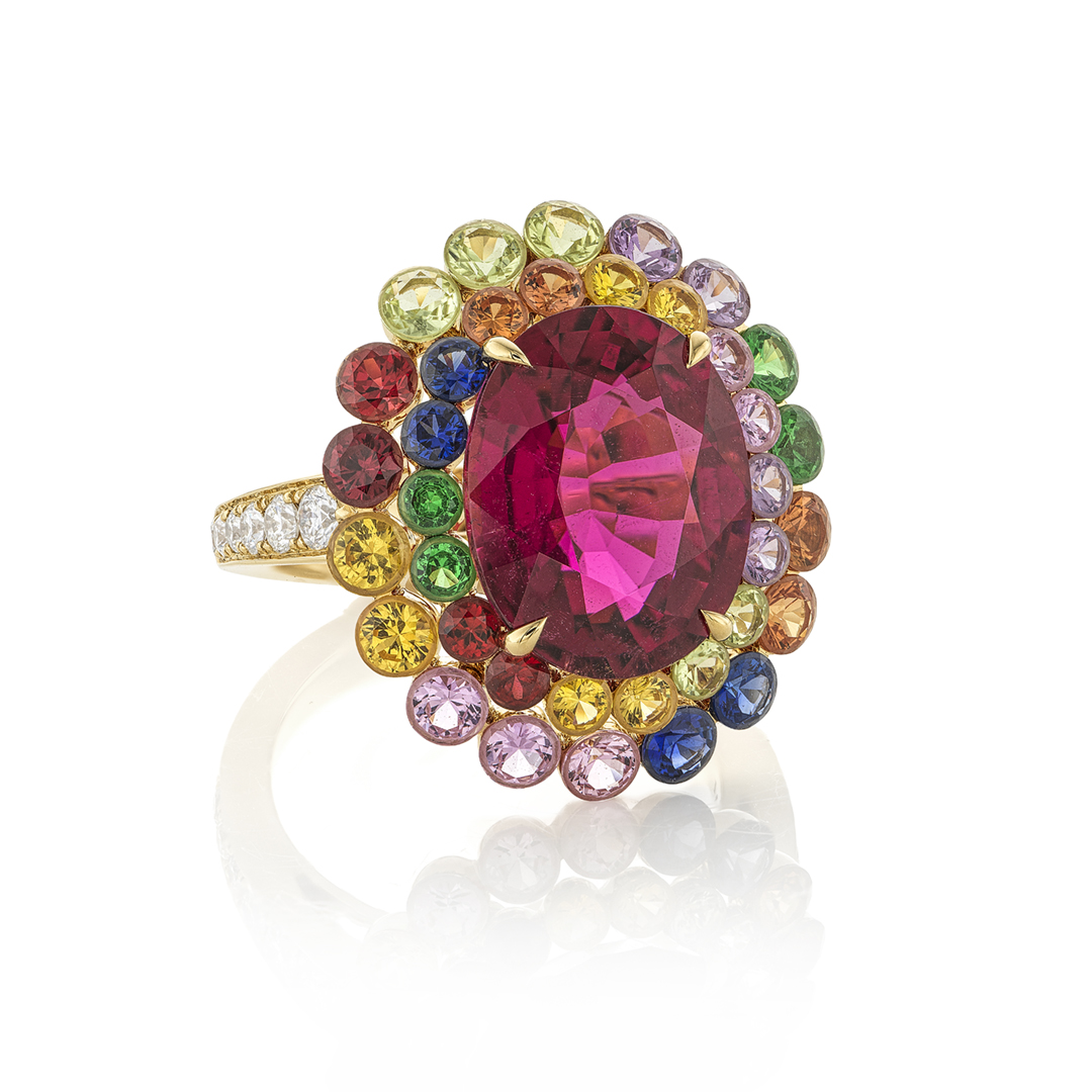 Mixed Color Gemstone Ring 2
