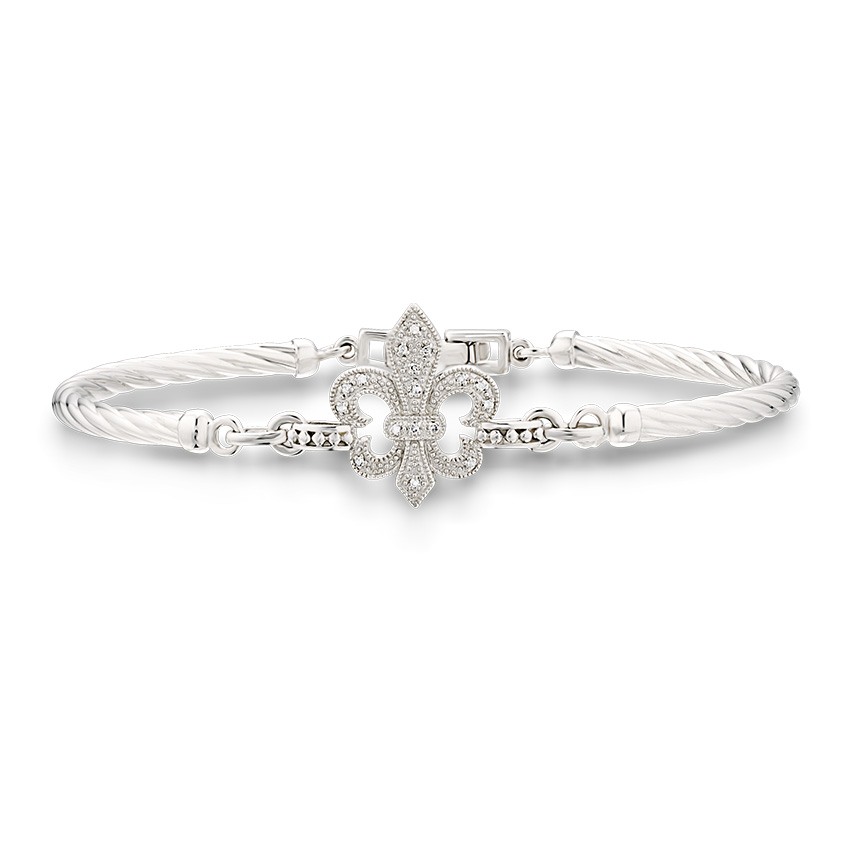 Diamond Fleur De Lis Bracelet_2