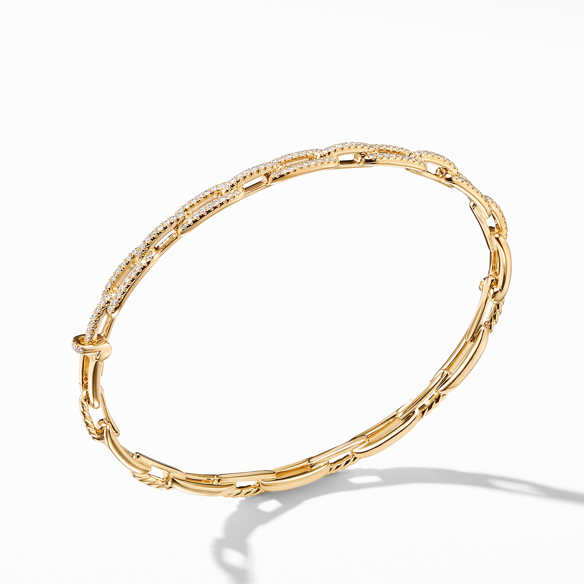 David Yurman Stax Chain Link Bracelet with Diamonds in 18K Gold 0