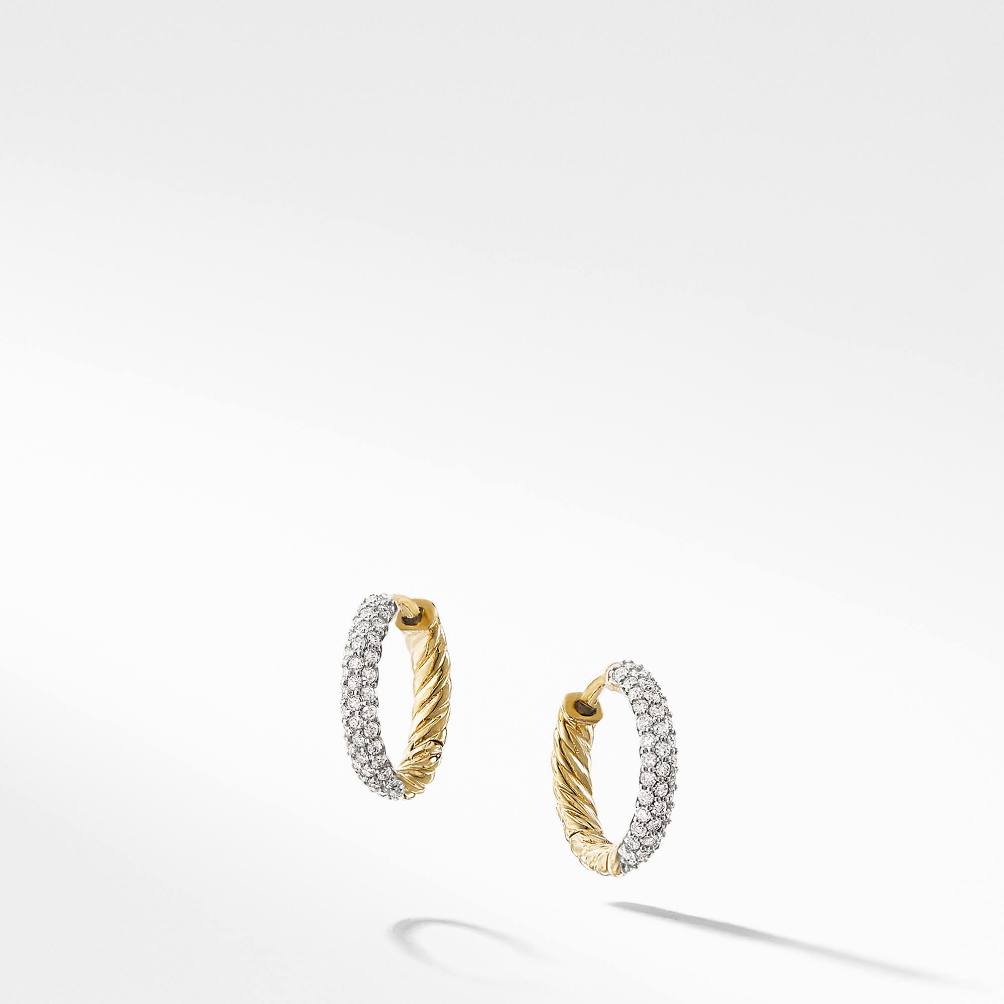 David Yurman Petite Pave Earrings with Diamonds in 18K Gold 0