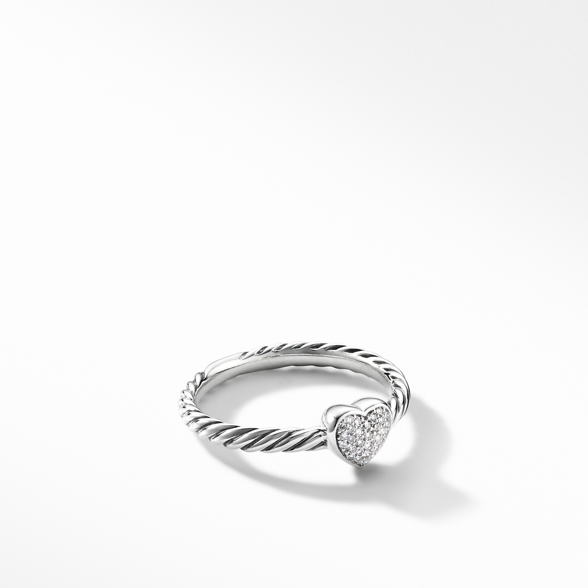 David Yurman Cable Collectibles Heart Ring with Diamonds 0