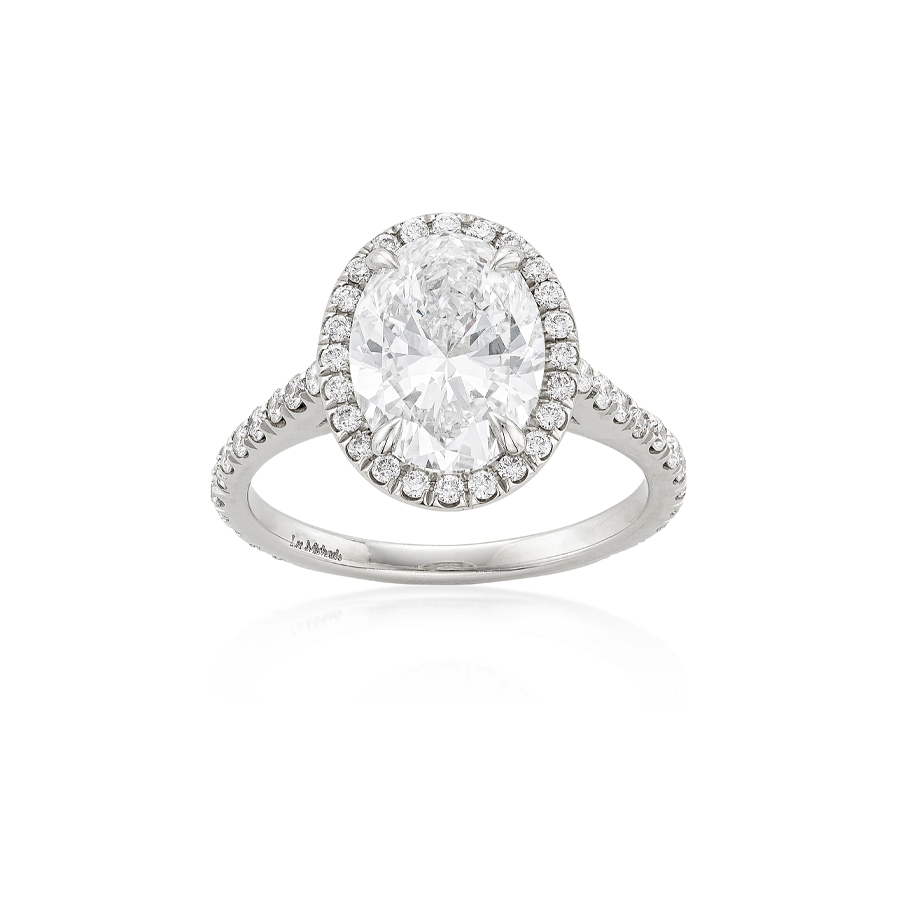 3.01 Carat Oval Cut Diamond Engagement Ring
