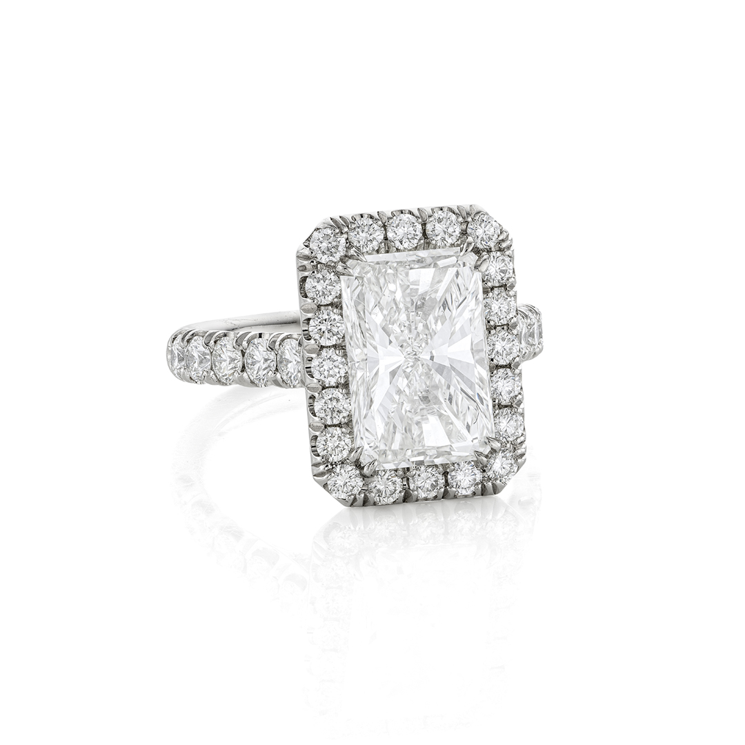 4.01 Carat Radiant Cut Diamond Engagement Ring 1