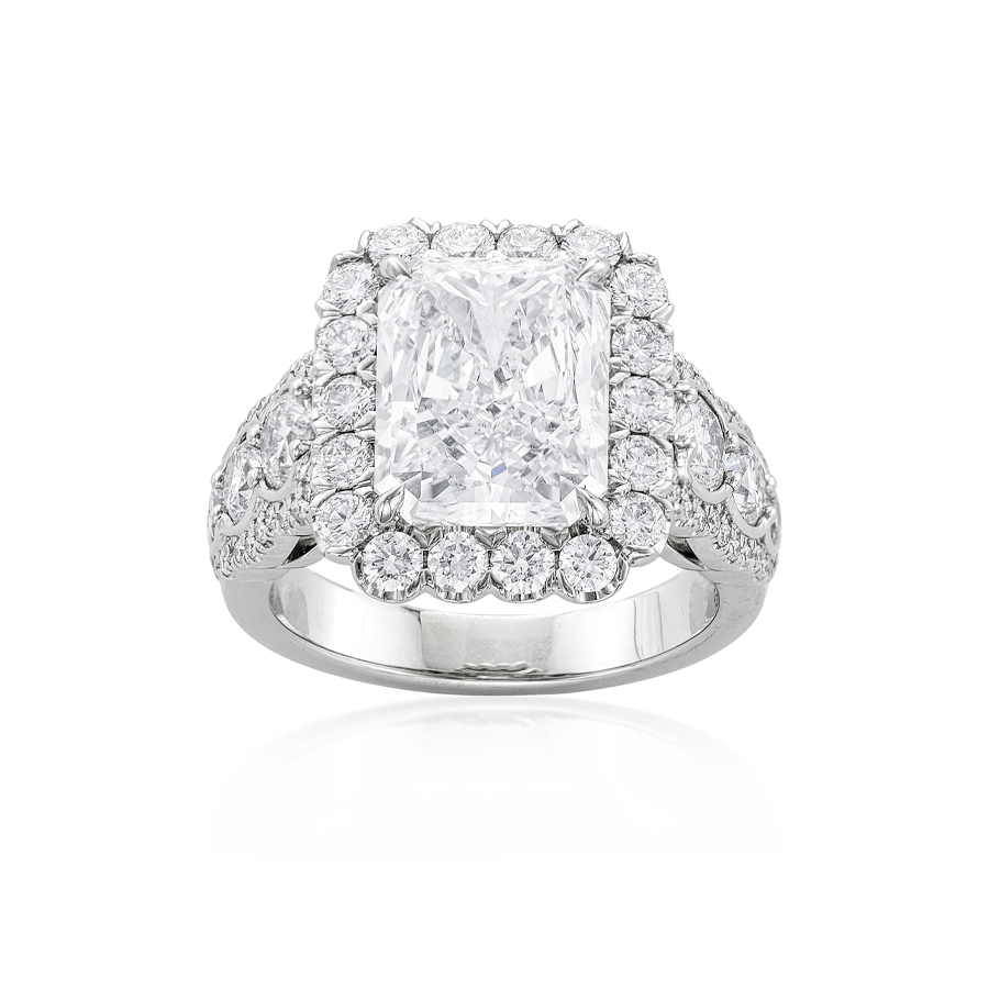 5.01 Carat Radiant Cut Diamond Engagement Ring 2