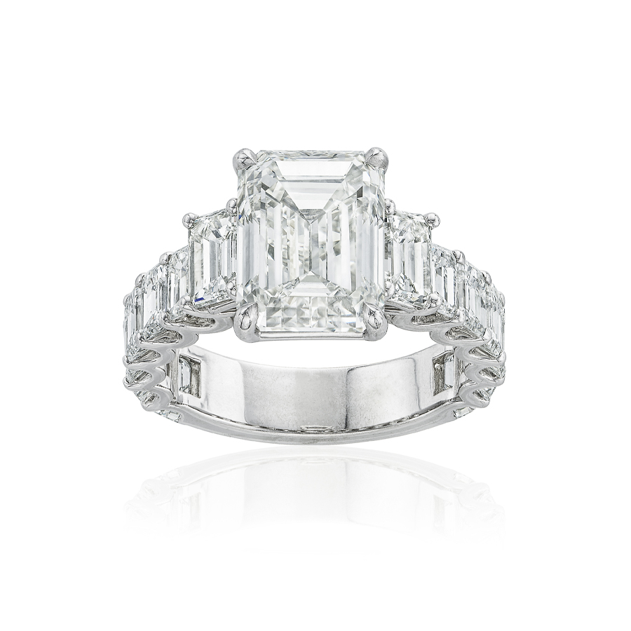 5.03 CT Emerald Cut Diamond Engagement Ring 1