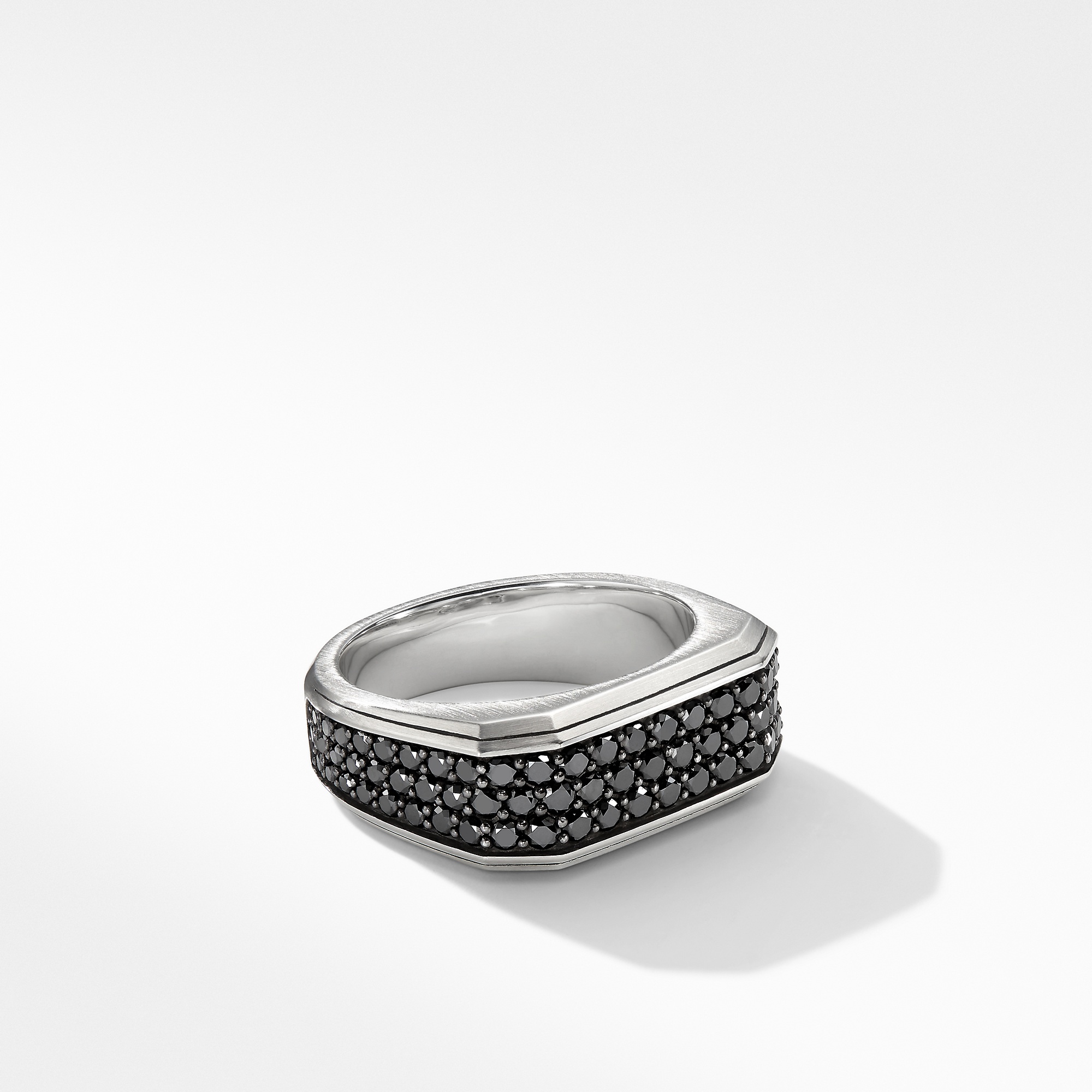 David Yurman Roman Signet Ring with Black Diamonds 0