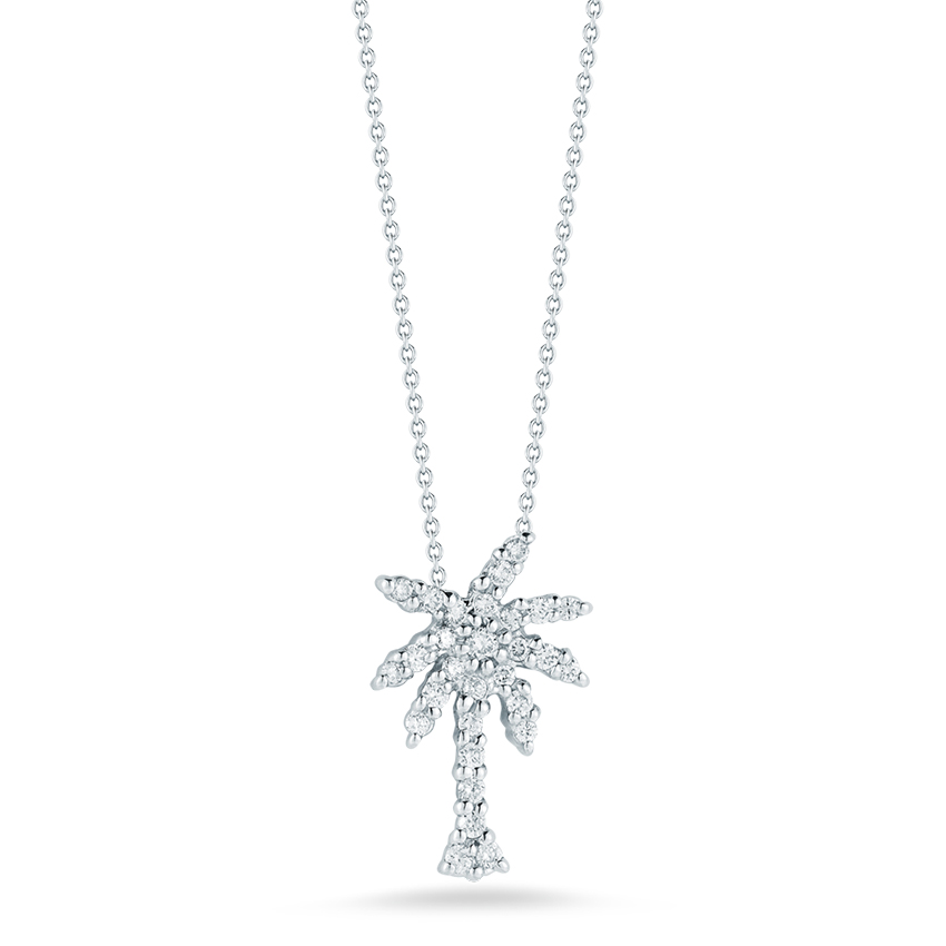 Roberto Coin 18k Tiny Treasures Diamond Palm Tree Pendant Necklace 0