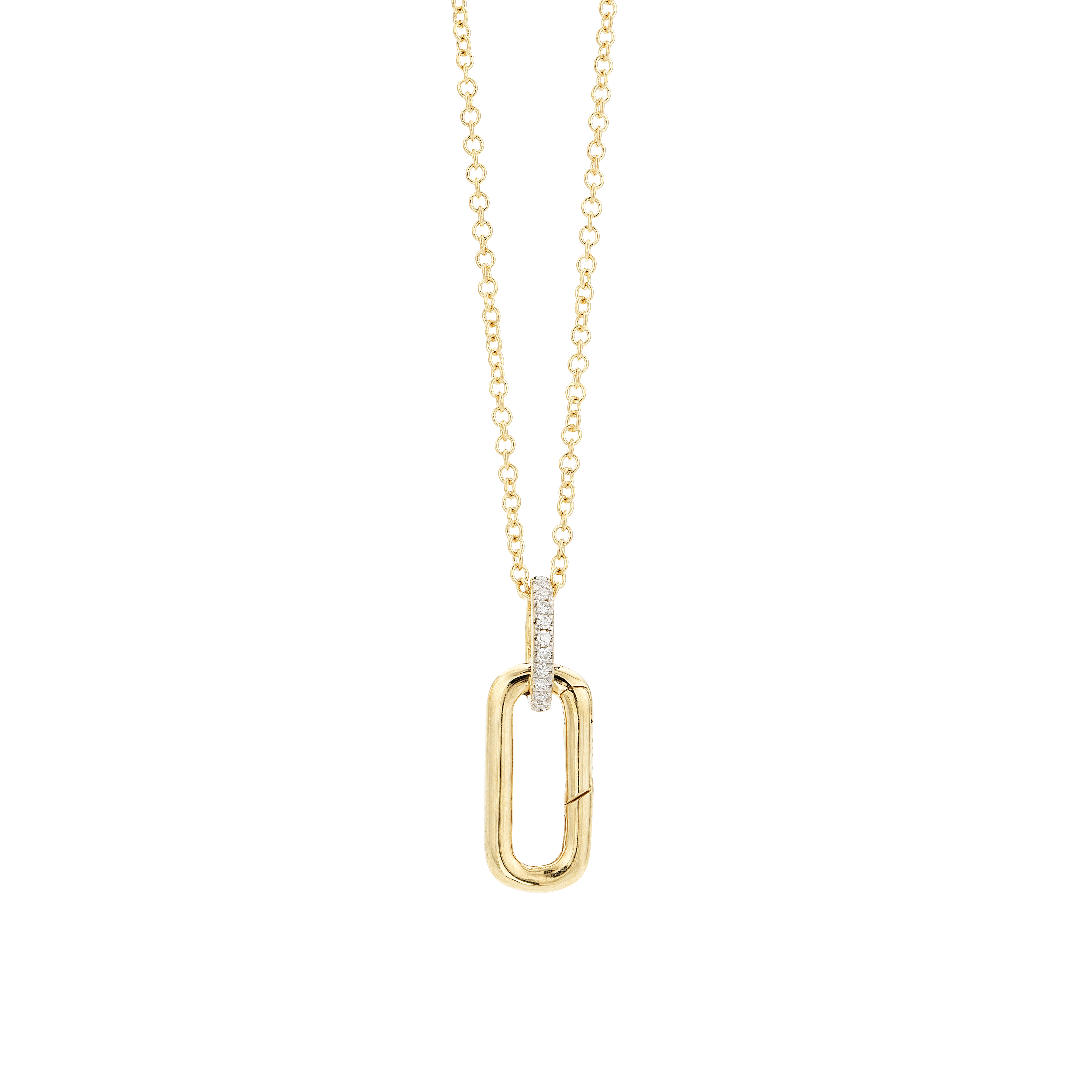 Single Link Yellow Gold Link Necklace