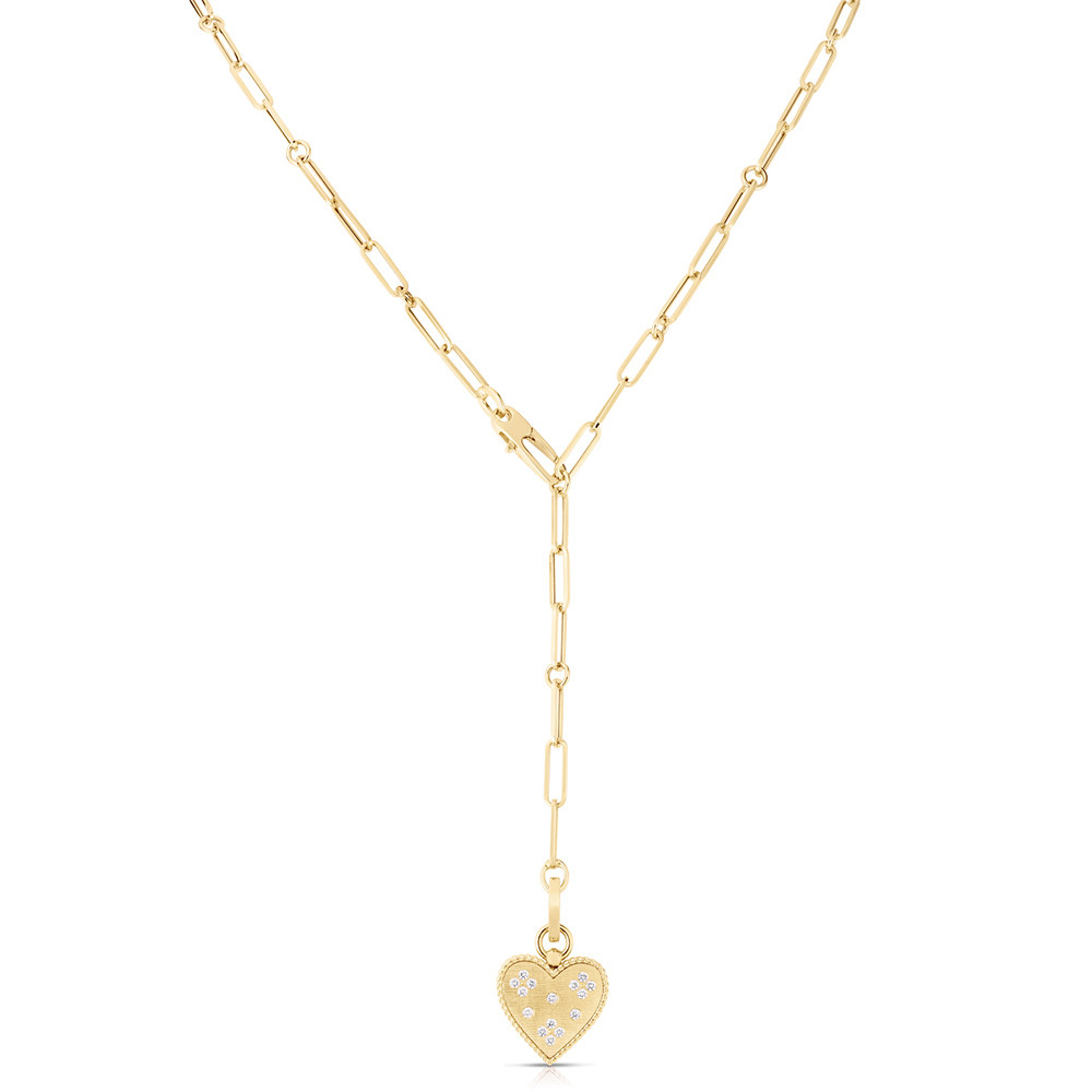 Roberto Coin 18K Venetian Princess Small Diamond Heart Pendant Necklace 0