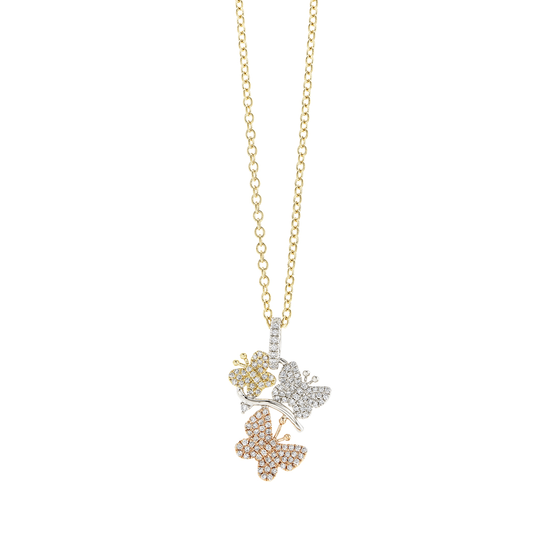 Diamond Butterfly Necklace 0