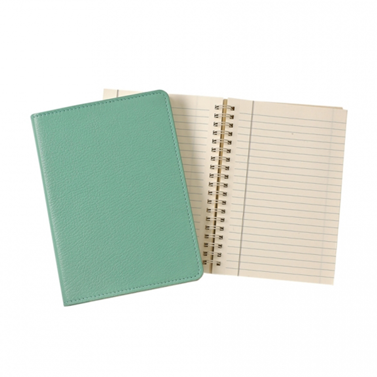 Robin'S Egg Blue Leather Notebook 0