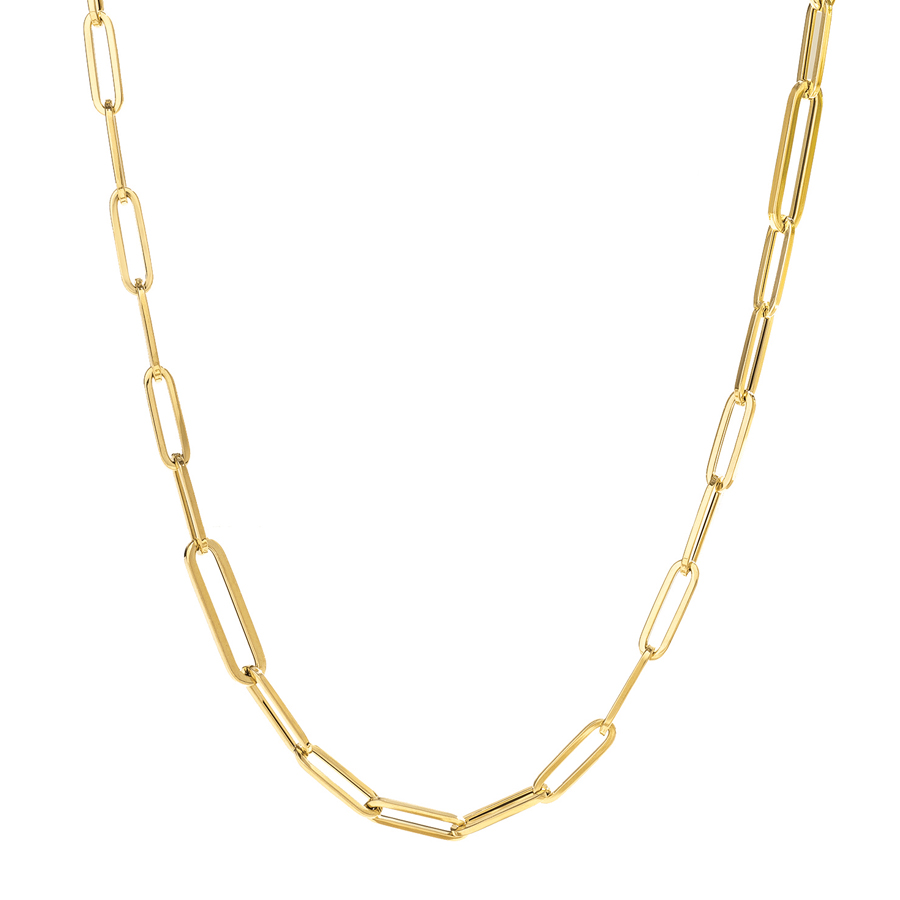 Roberto Coin 18k Yellow Gold 34" Paperclip Link Chain Necklace 0