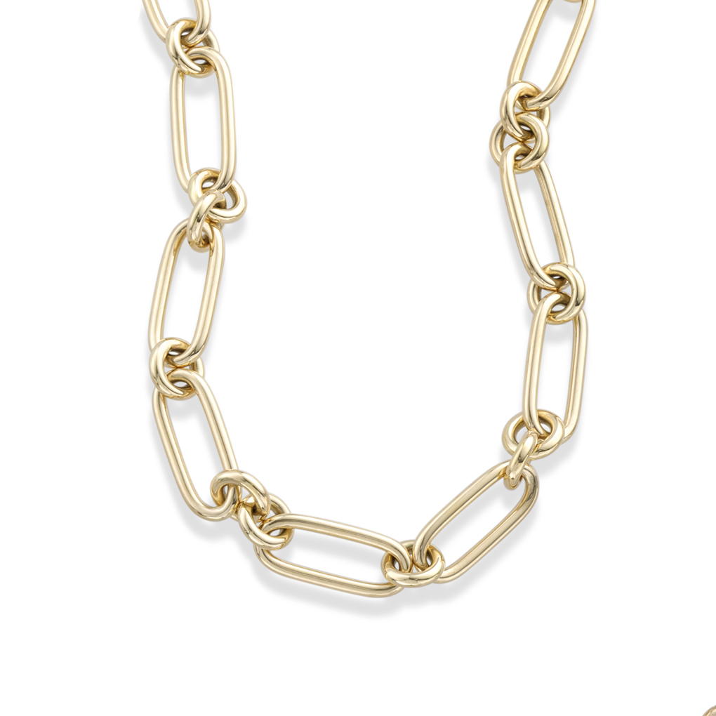 Roberto Coin Yellow Gold Oro Link Necklace 0