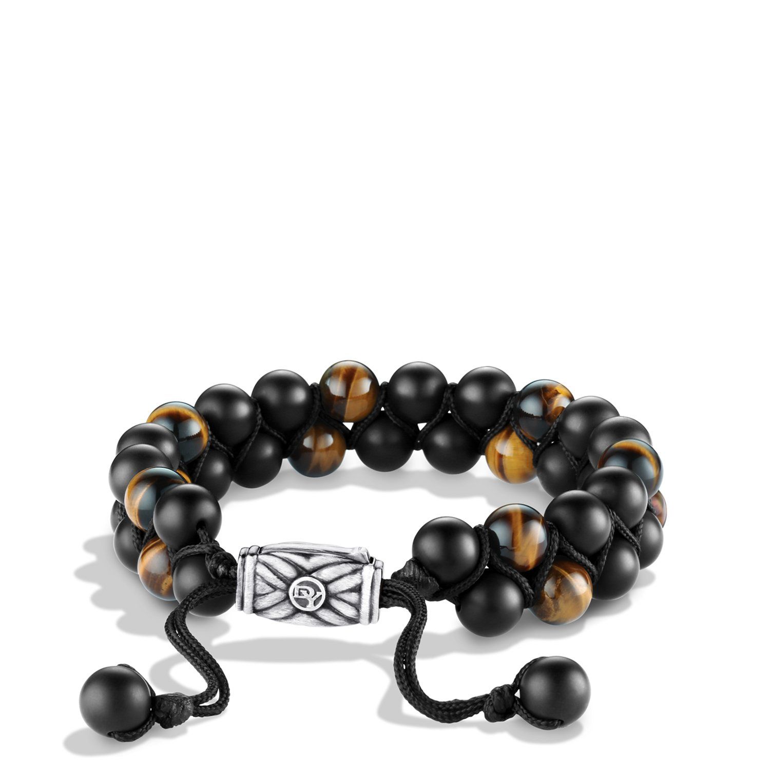 David Yurman Spiritual Beads Two-Row Bracelet with Black Onyx and Tiger's Eye 0