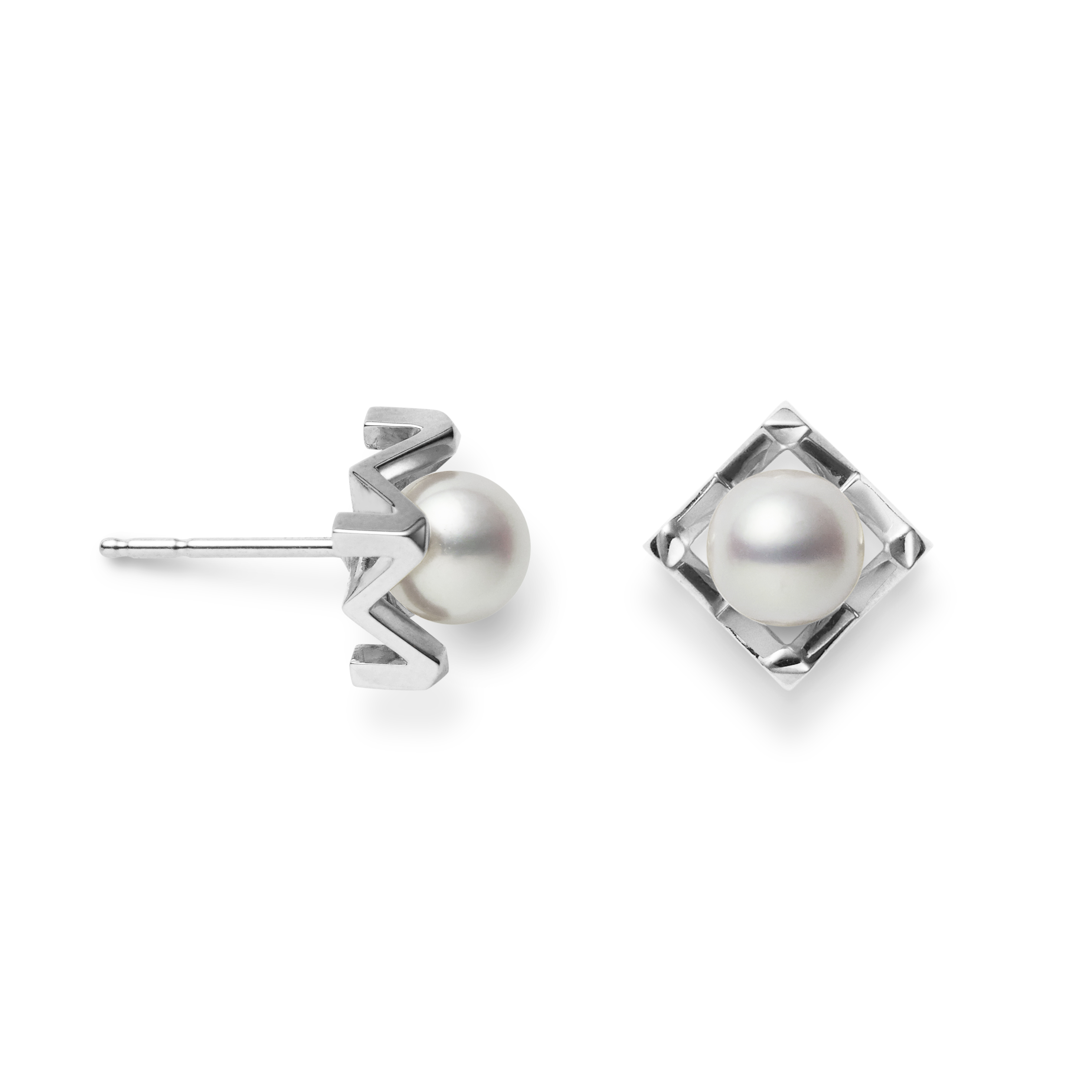 Mikimoto M Collection Akoya Cultured Pearl Earrings in 18K White Gold 0