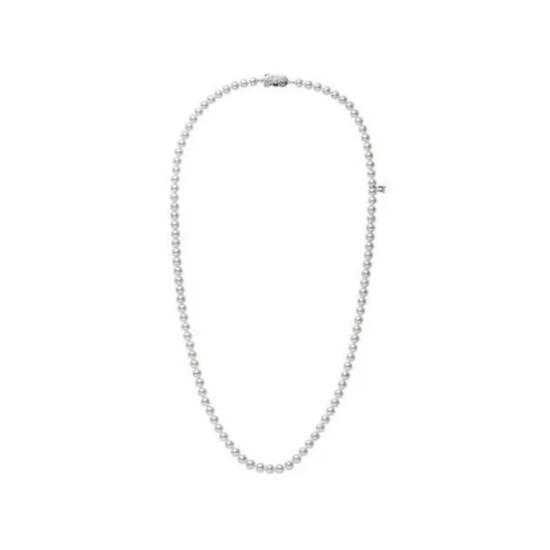 Mikimoto 34" Akoya Cultured Pearl Special Edition Necklace? 18K White Gold Clasp