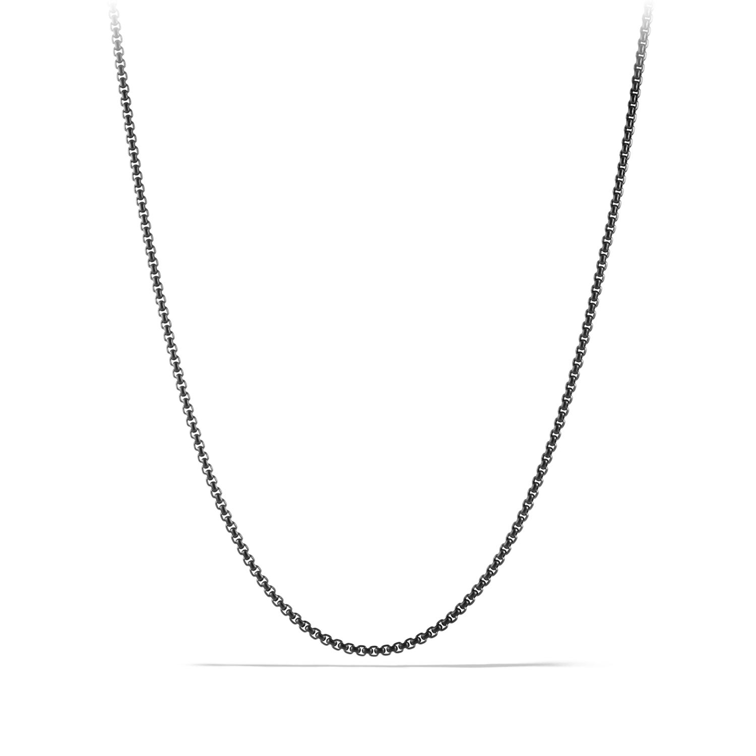 David Yurman Small Black Coated Box Chain Necklace, 22" 0