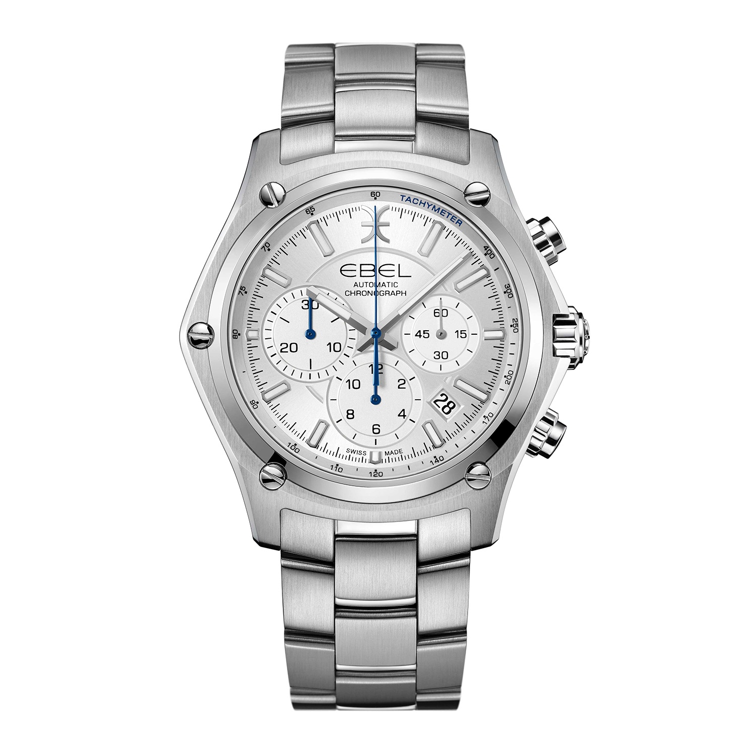 Ebel Discovery Chronograph Watch with Silver Dial 0