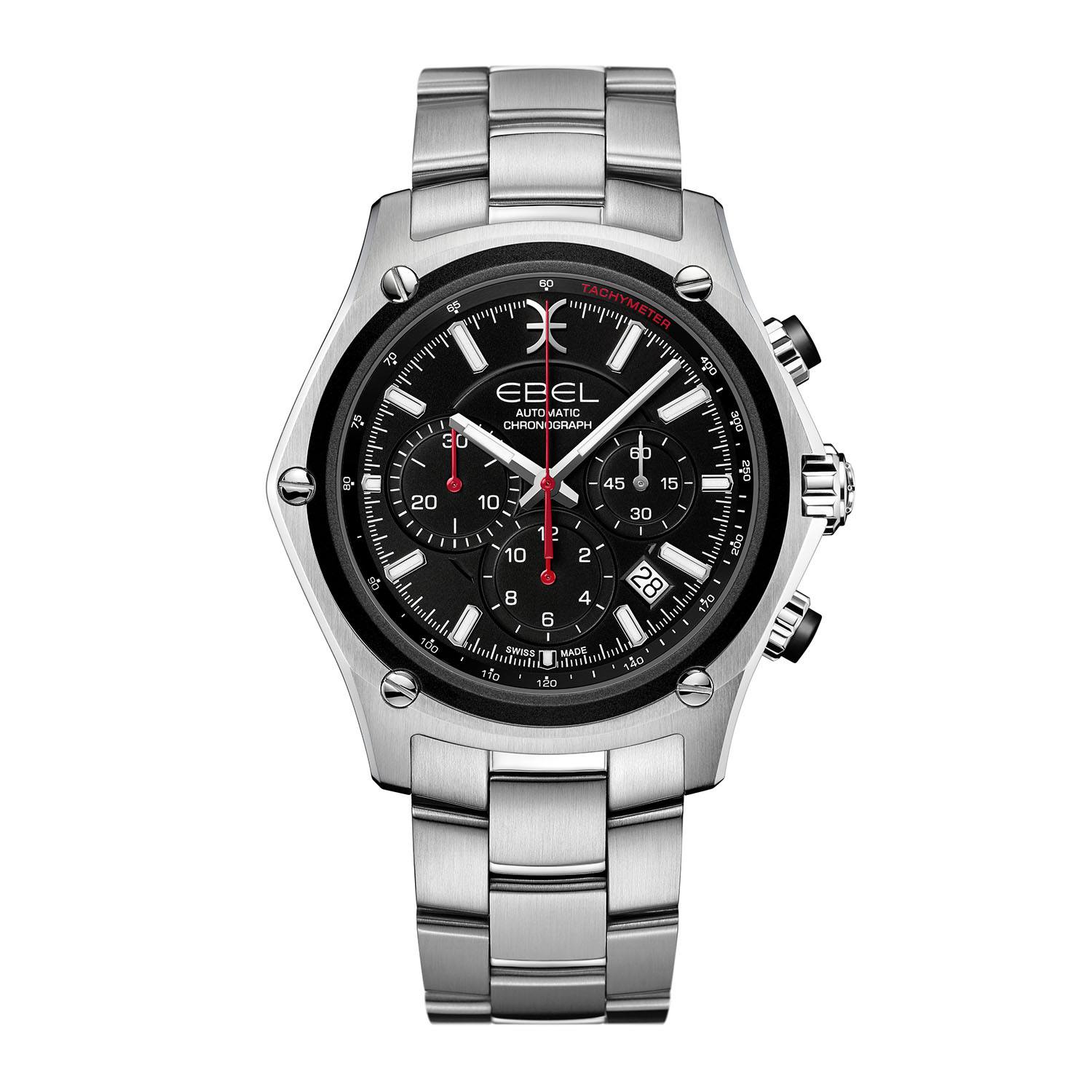 Ebel Discovery Chronograph Watch with Black Dial 0
