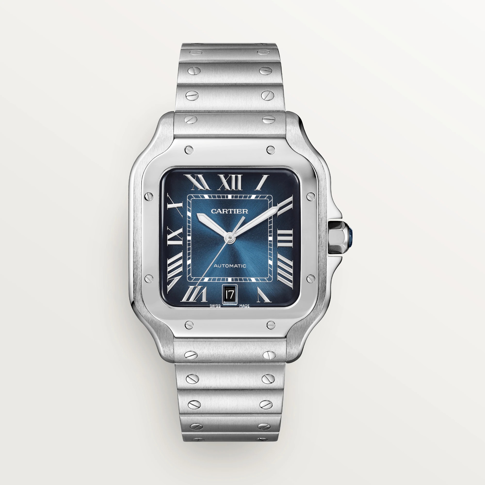 Santos de Cartier Steel Watch, large
