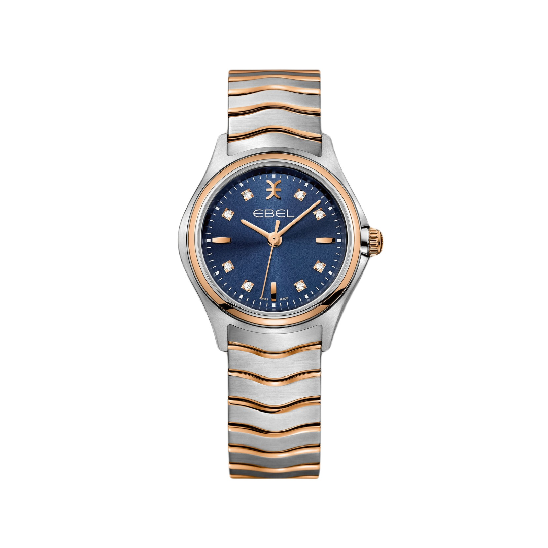 Ebel Wave Ladies Watch in Rose Gold with Blue Dial 1