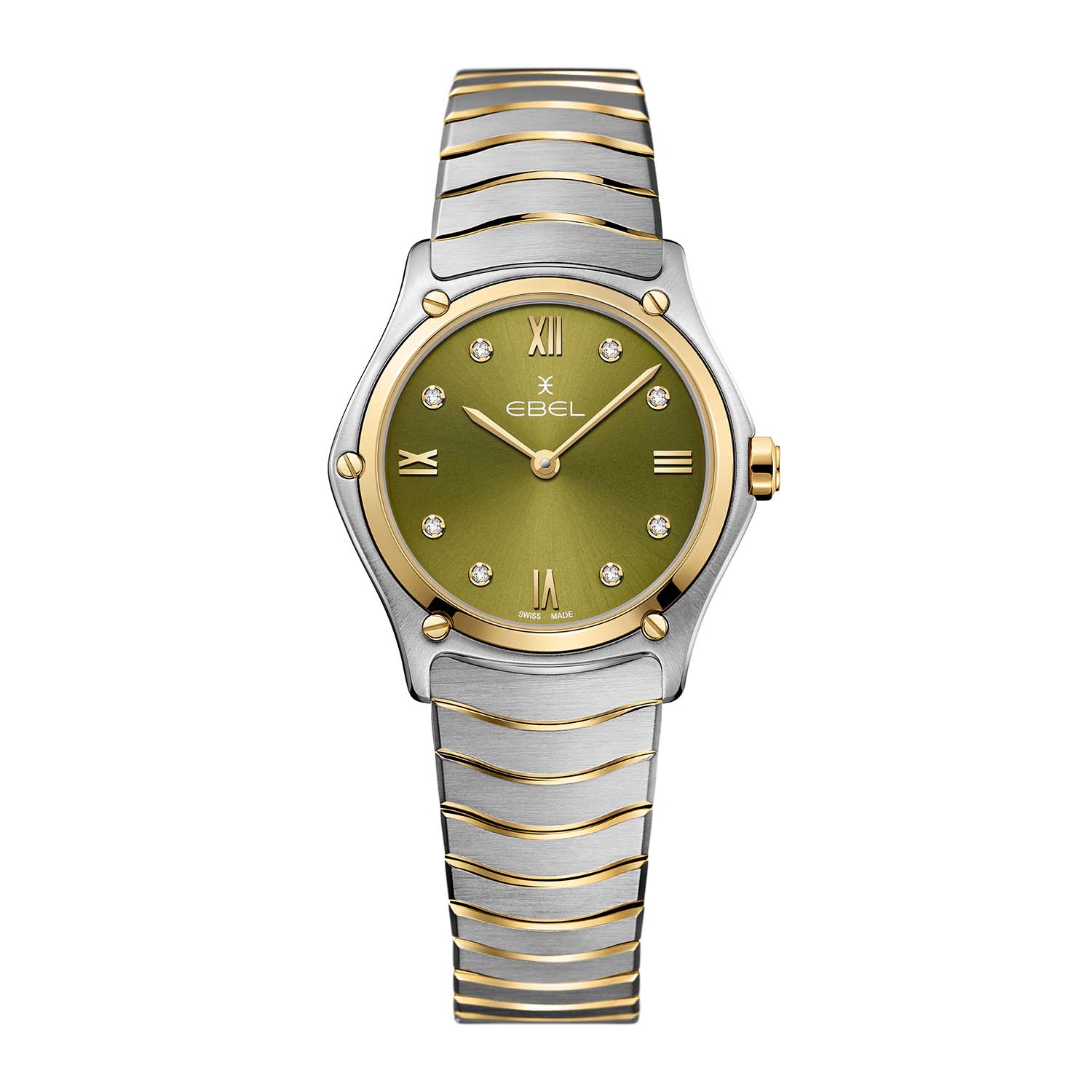 Ebel Sport Classic Ladies Watch with Green Dial and Diamond Accents 0