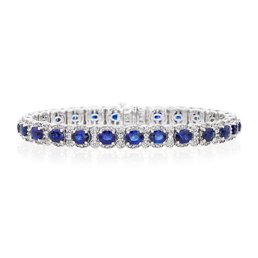 Oval Sapphire & Diamond Bracelet 0