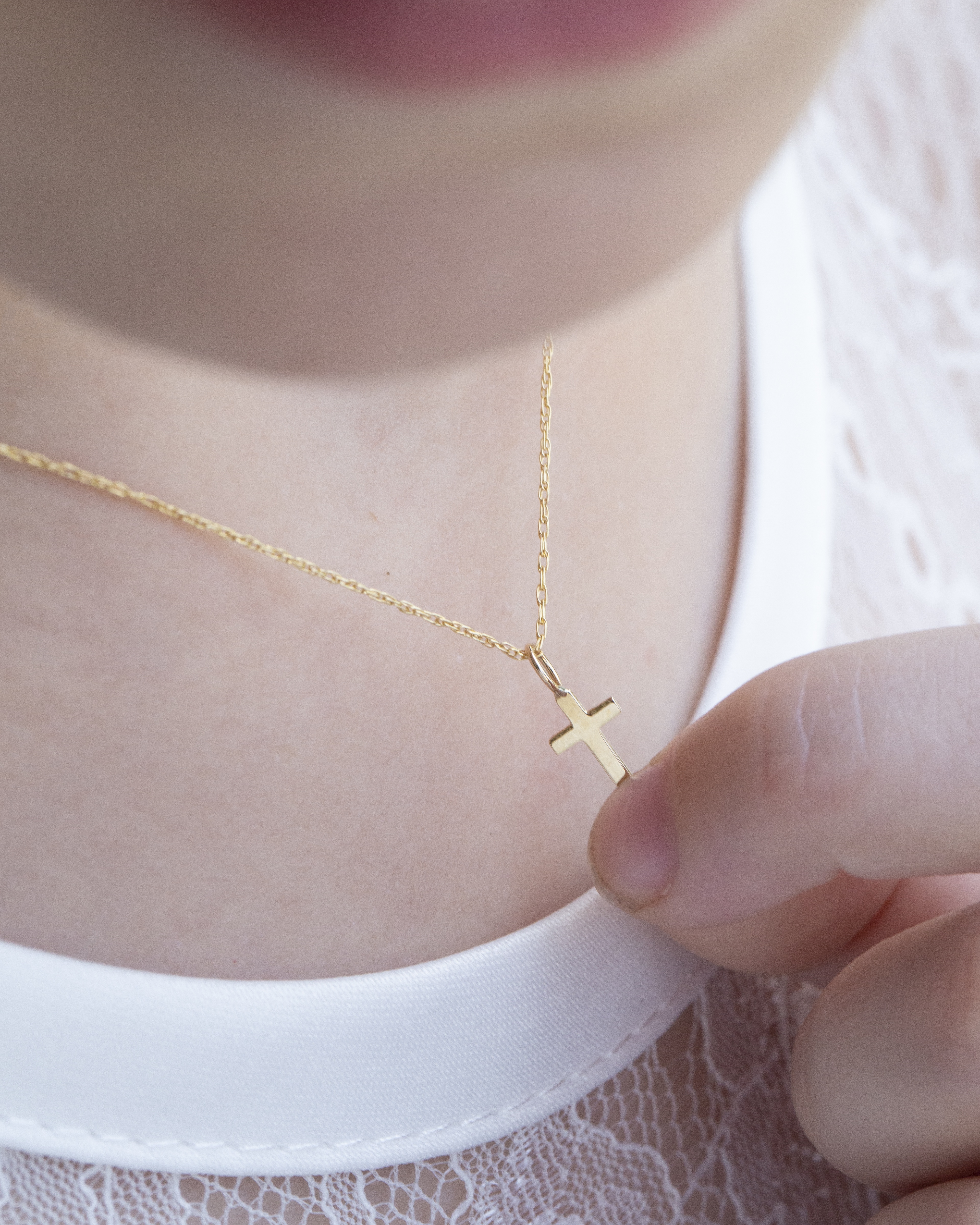 Child's Gold Cross Necklace 2