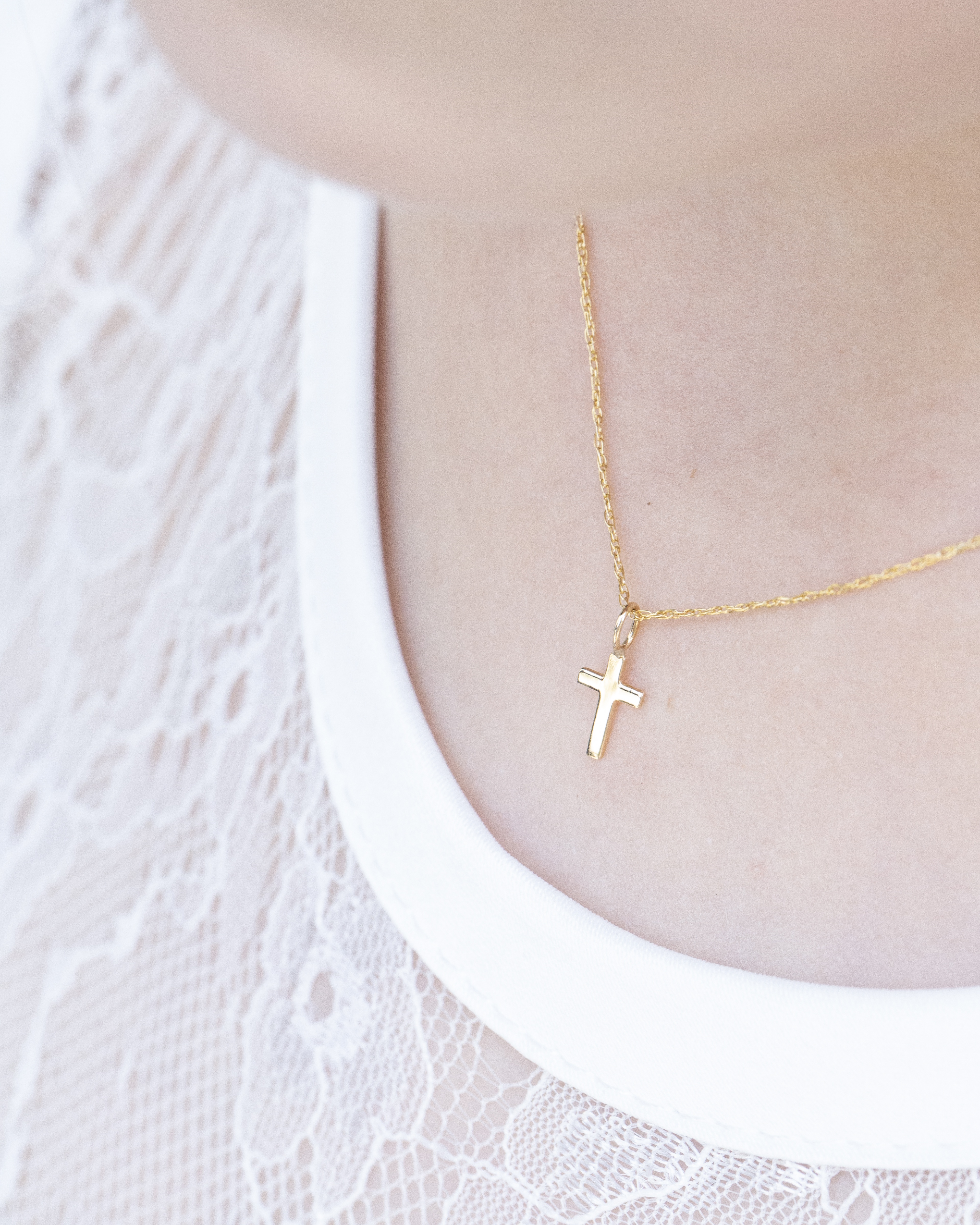 Child's Gold Cross Necklace 1