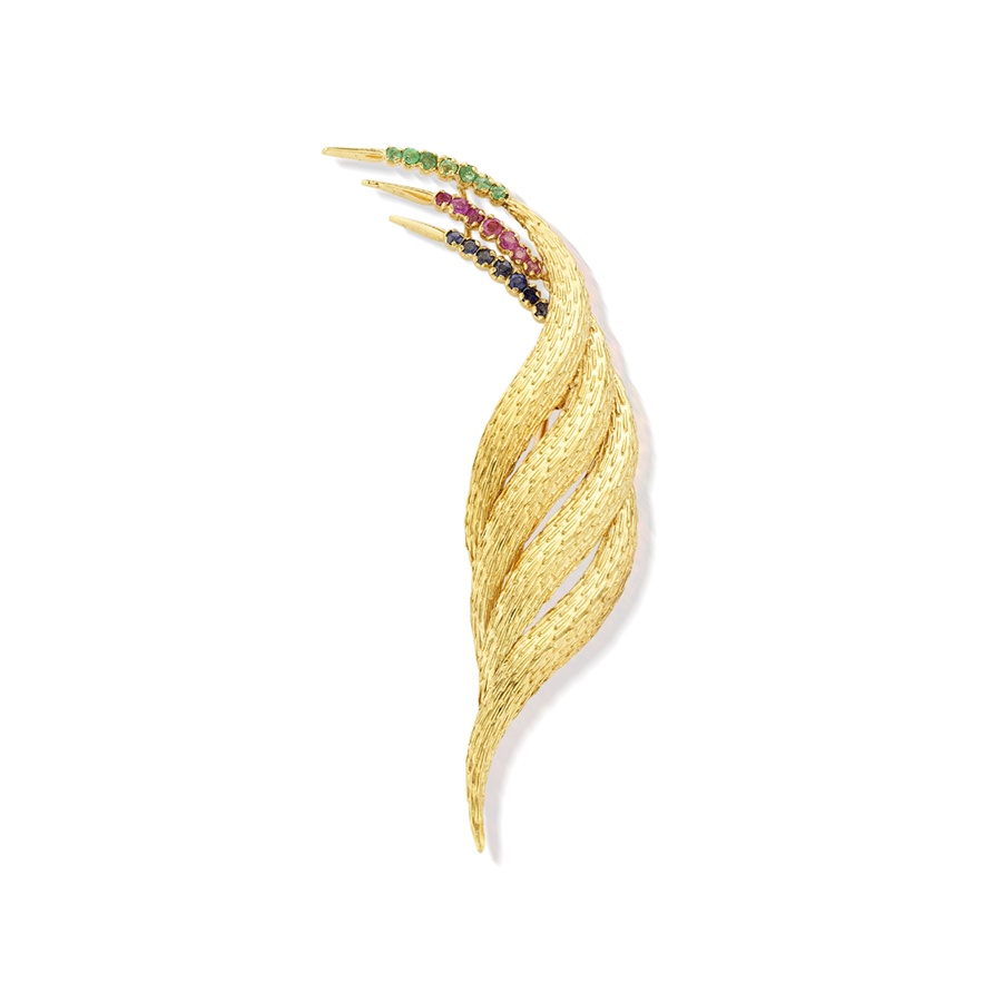 Estate Collection Leaf Feather Pin 0