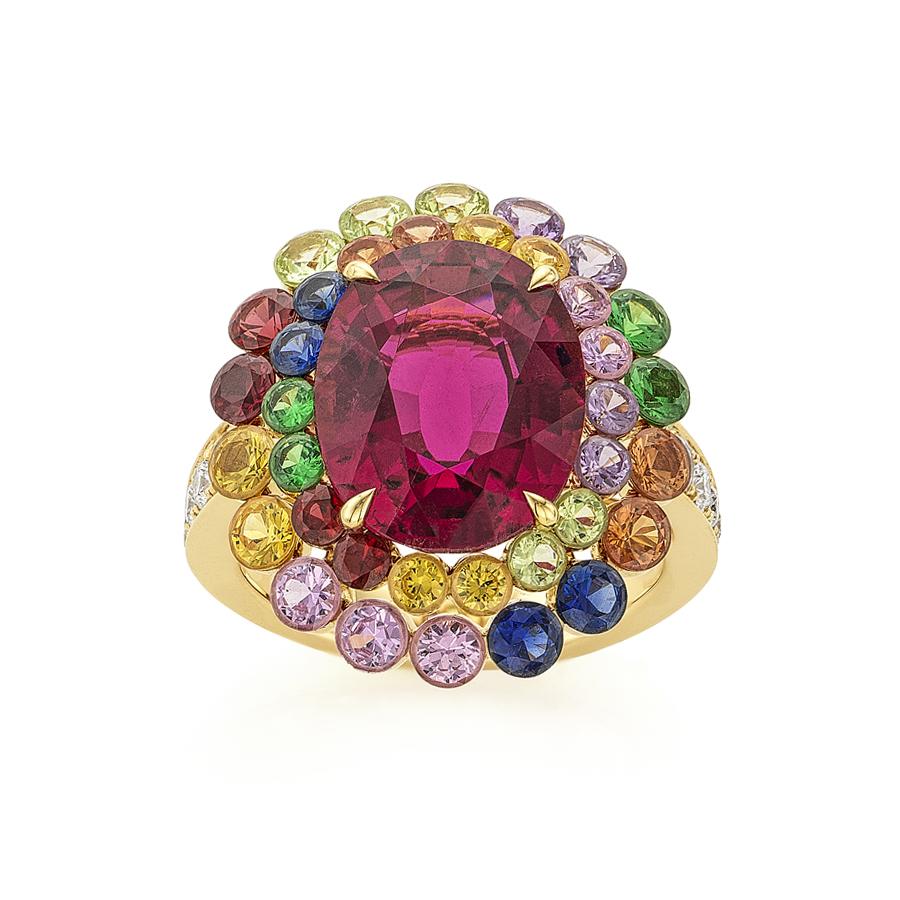 Mixed Color Gemstone Ring 0