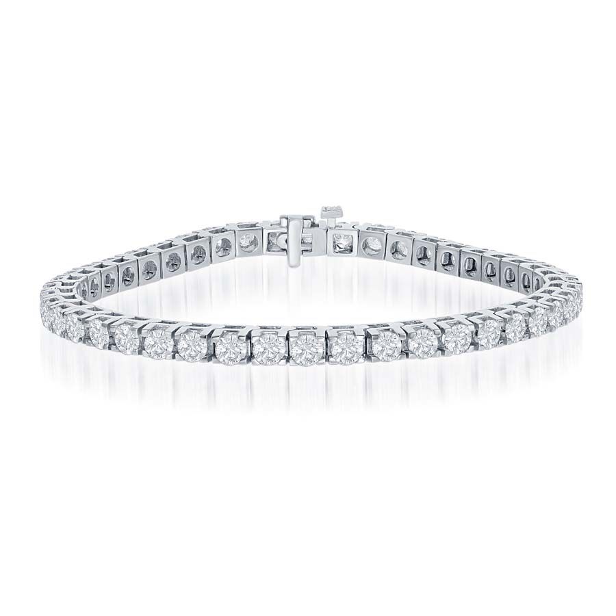 Round Diamond Line Bracelet Collection