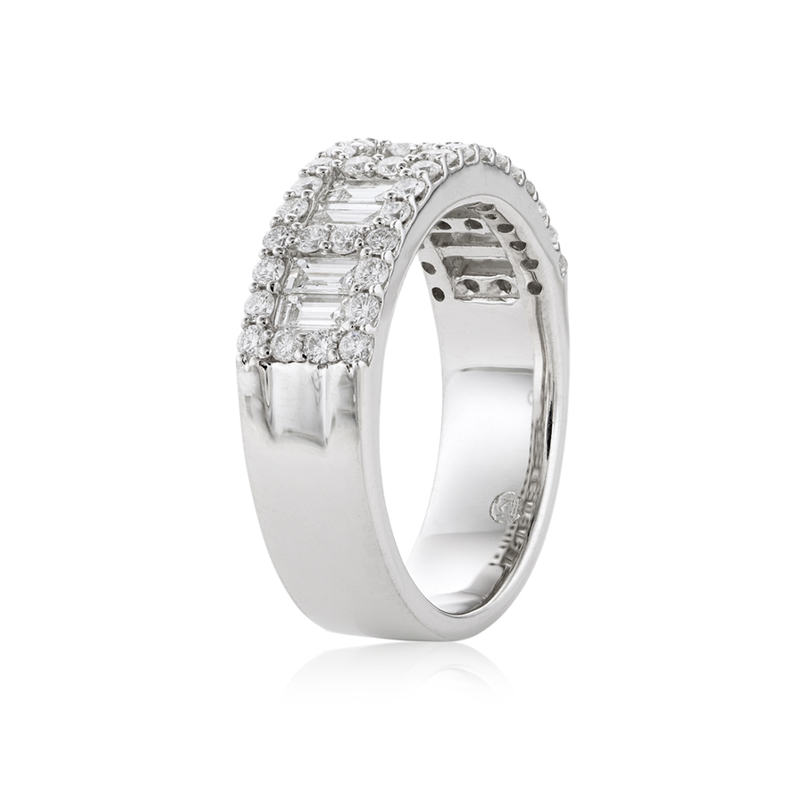 1.24 CTW Baguette and Round Diamond Fashion Band 1