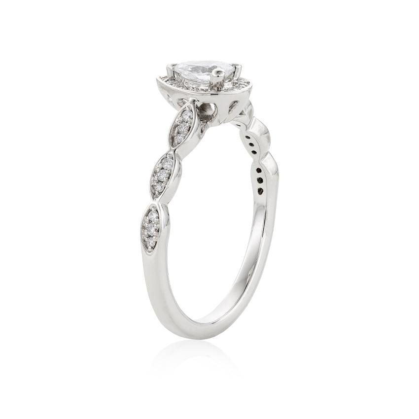 0.33 CT Pear Shaped Diamond Engagement Ring 1