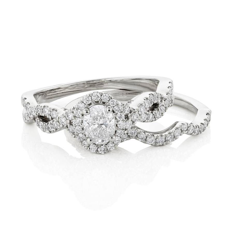 Twisted Oval Cut Diamond Engagement Ring 2