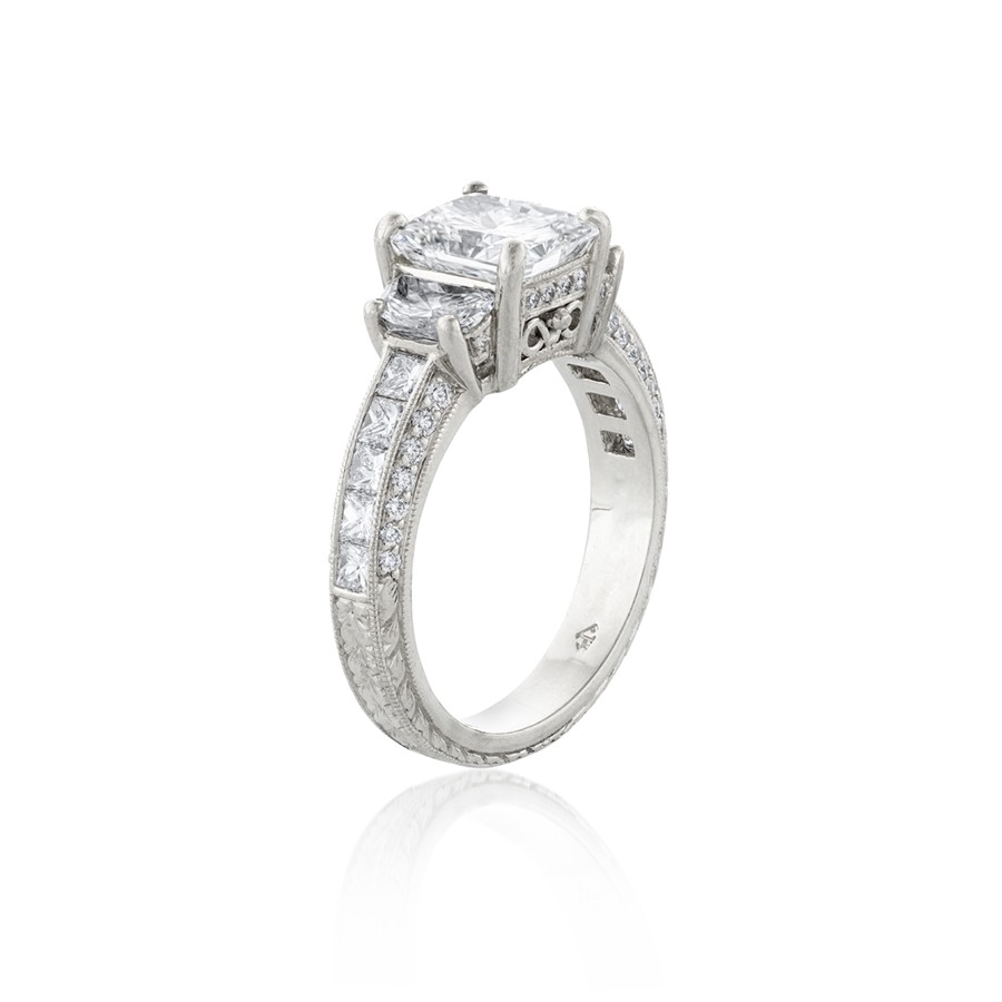 2.04 Carat Radiant Platinum Engagement Ring
