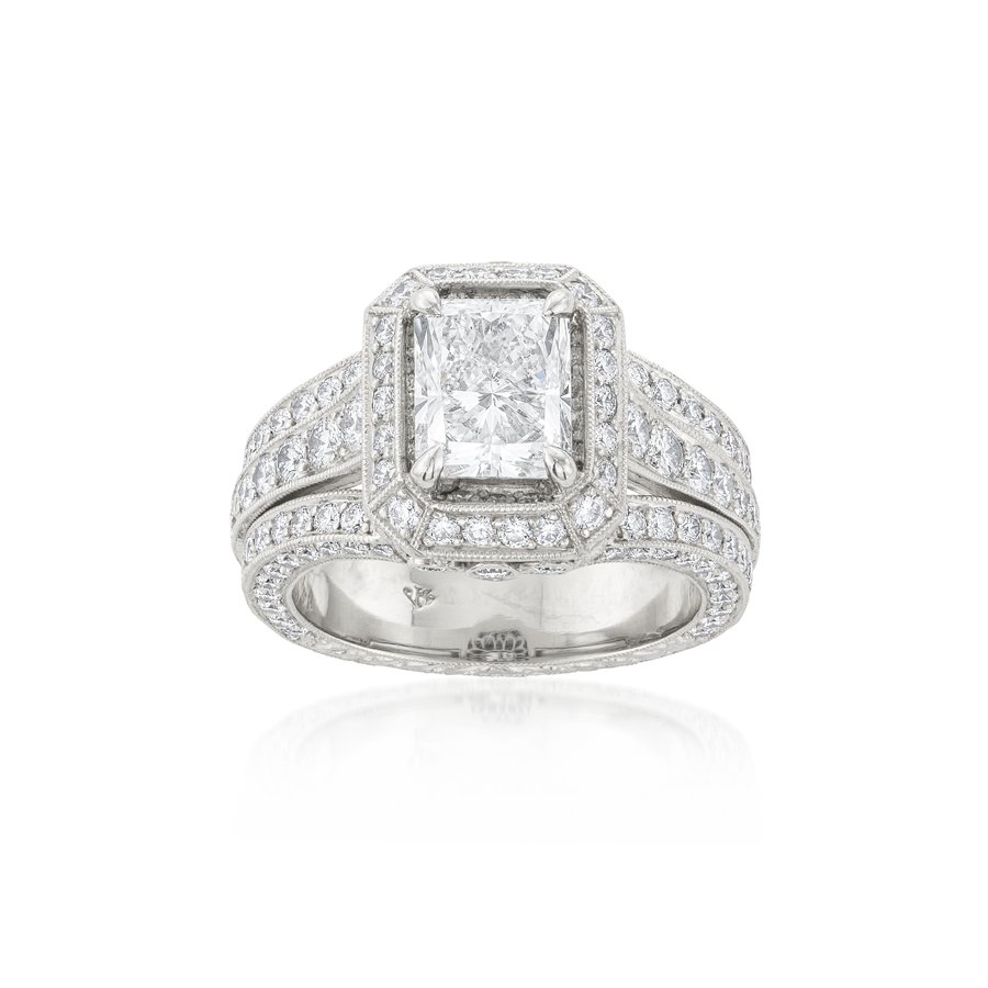 2.01 Carat Radiant Cut Diamond Engagement Ring
