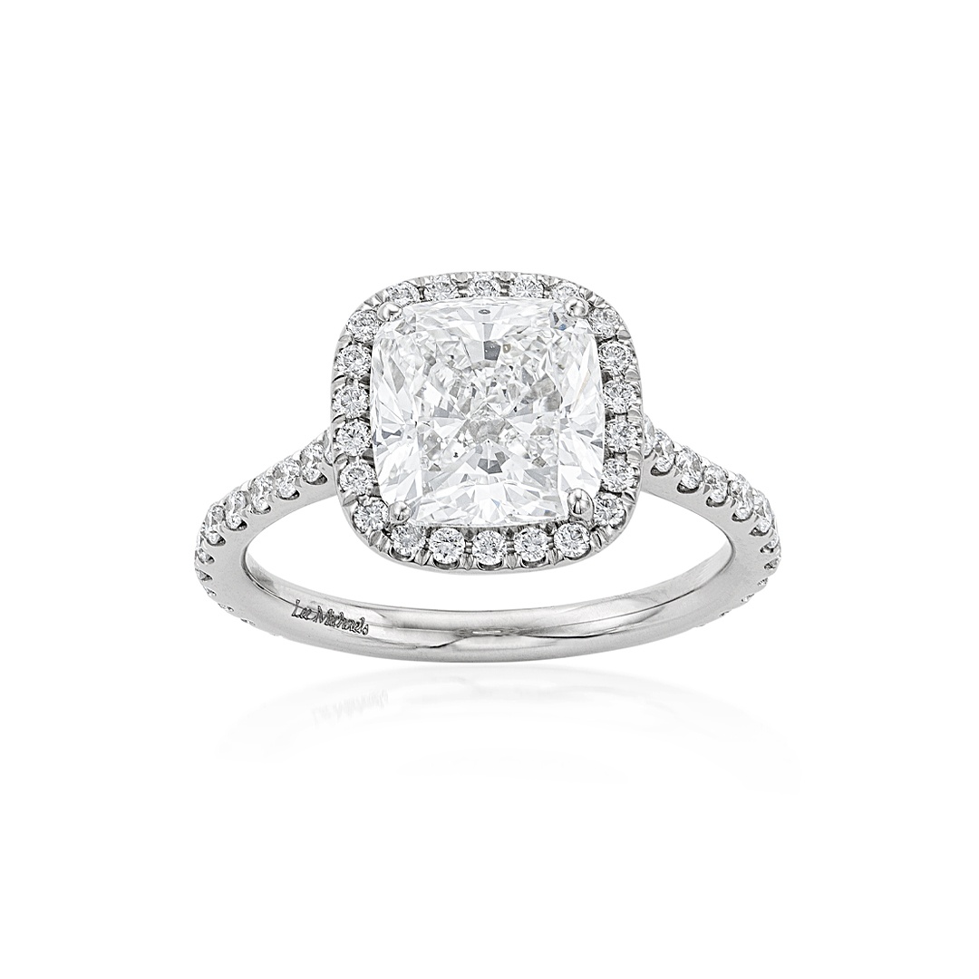 3.03 Carat Cushion Diamond Engagement Ring 0