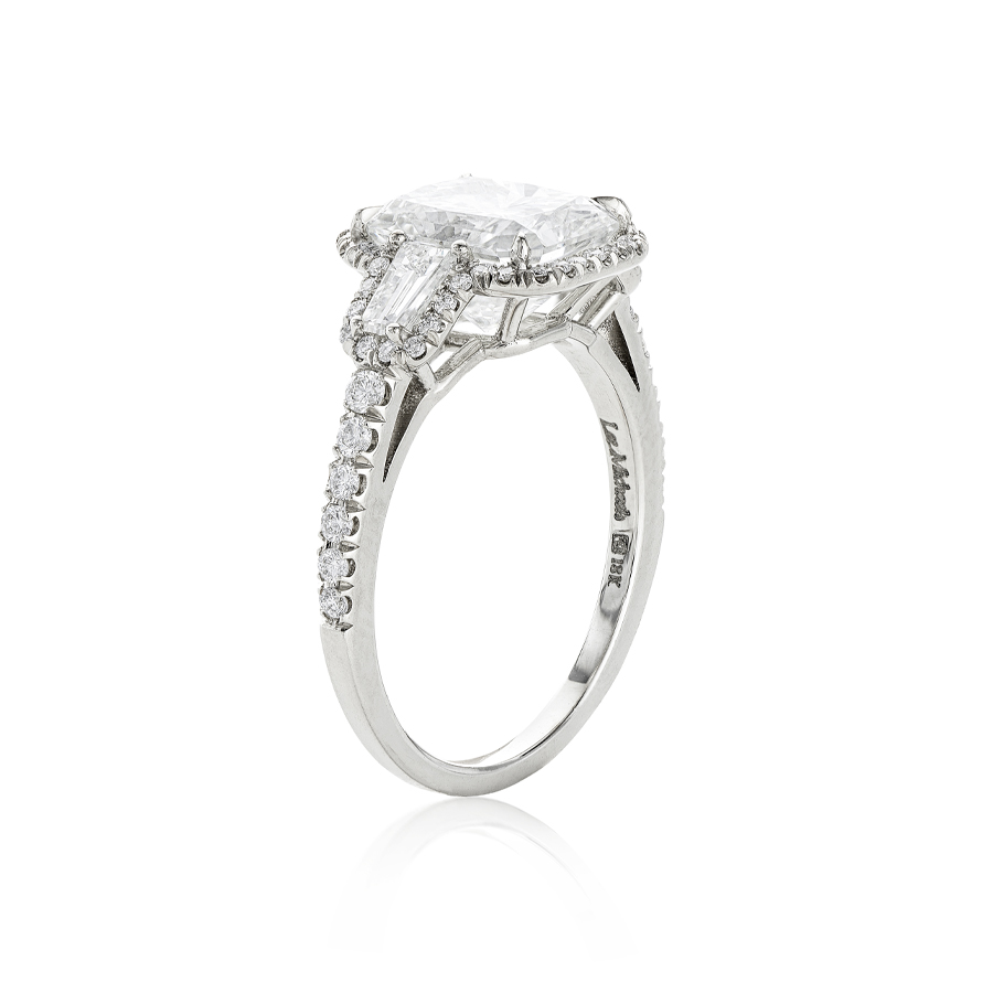3.02 Carat Radiant Cut Diamond Engagement Ring 0