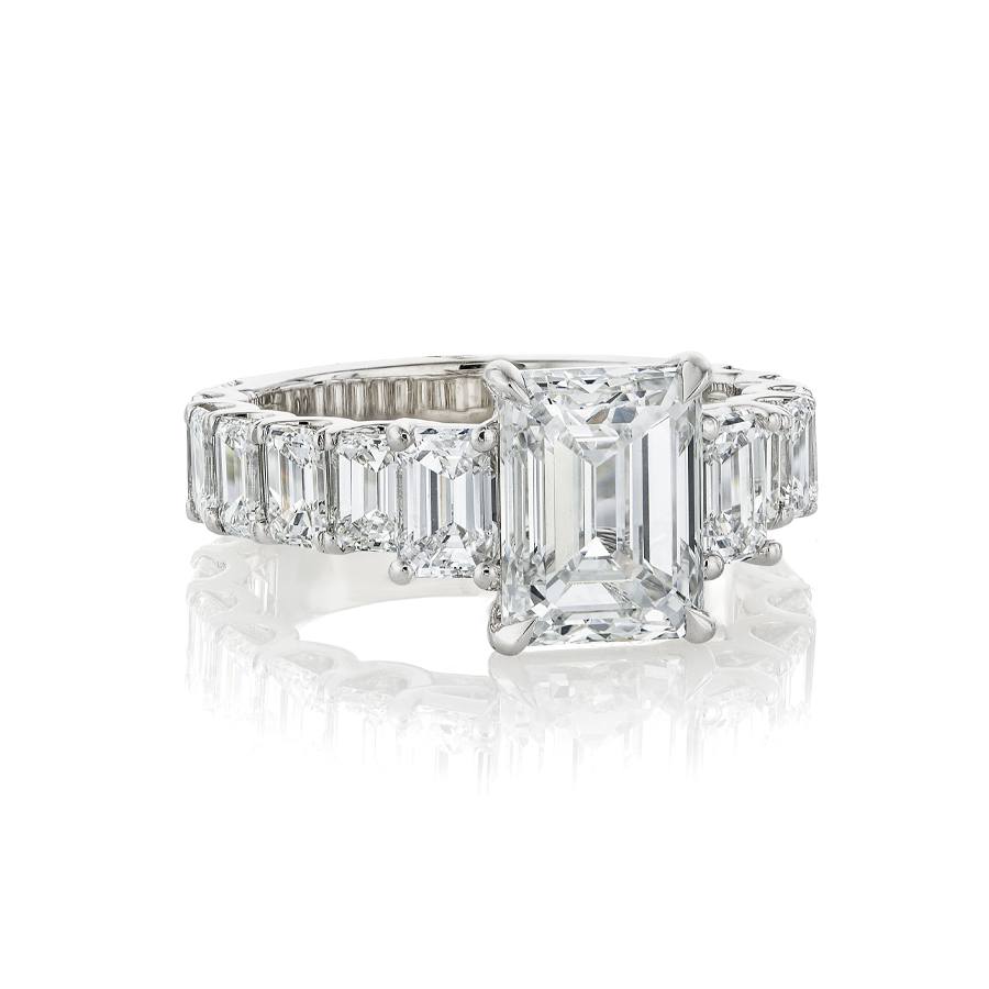 3.01 CT Emerald Cut Diamond Engagement Ring 0
