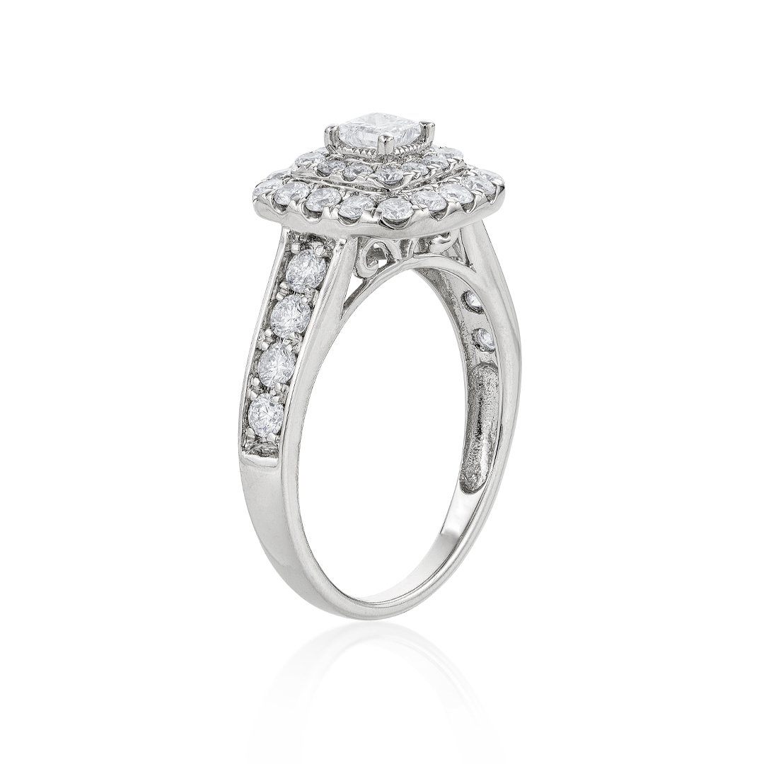1.50 CTW Princess Cut Diamond Bridal Ring Set 1