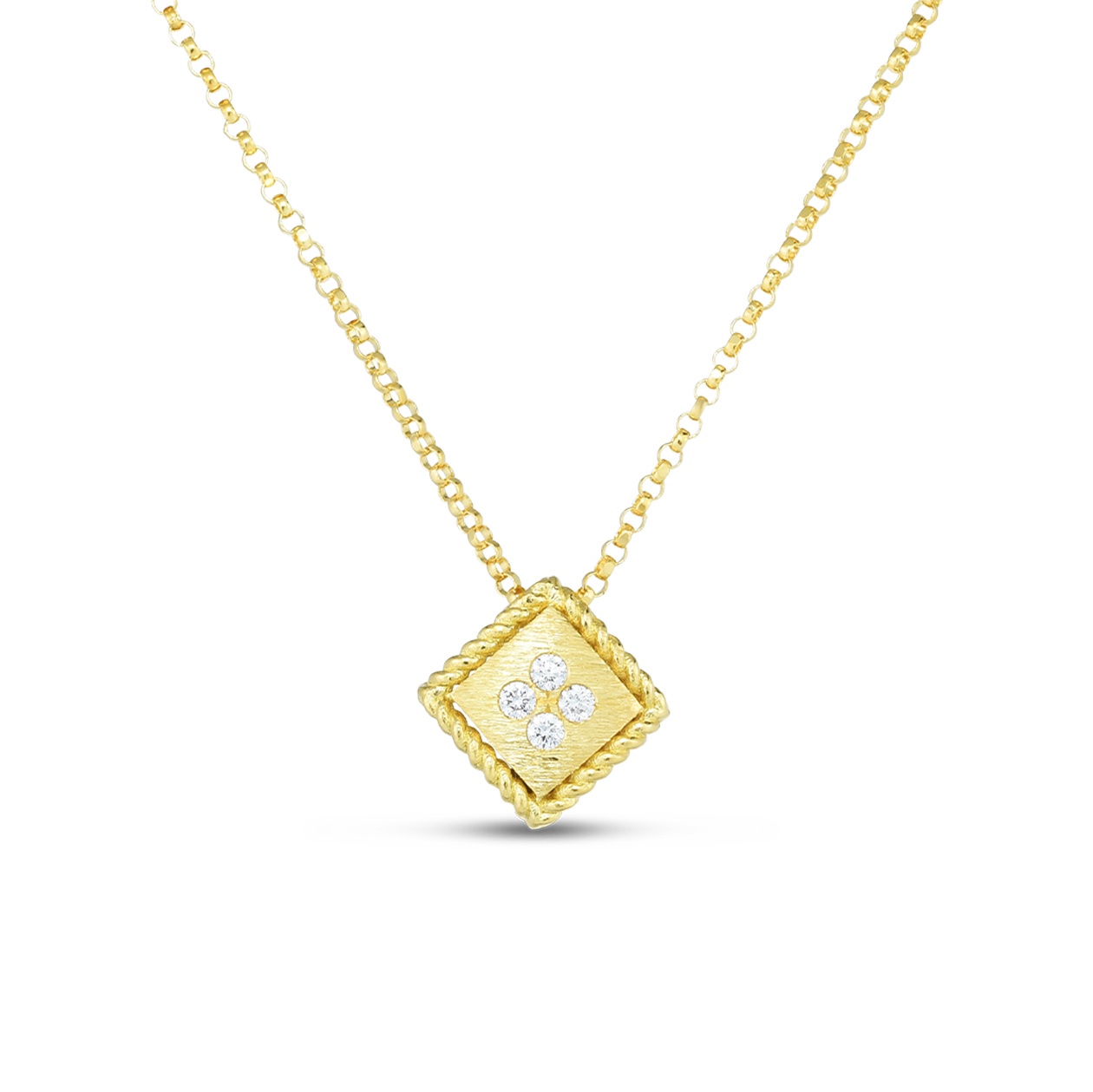 Roberto Coin 18k Yellow Gold Palazzo Ducale Diamond Pendant Necklace 0