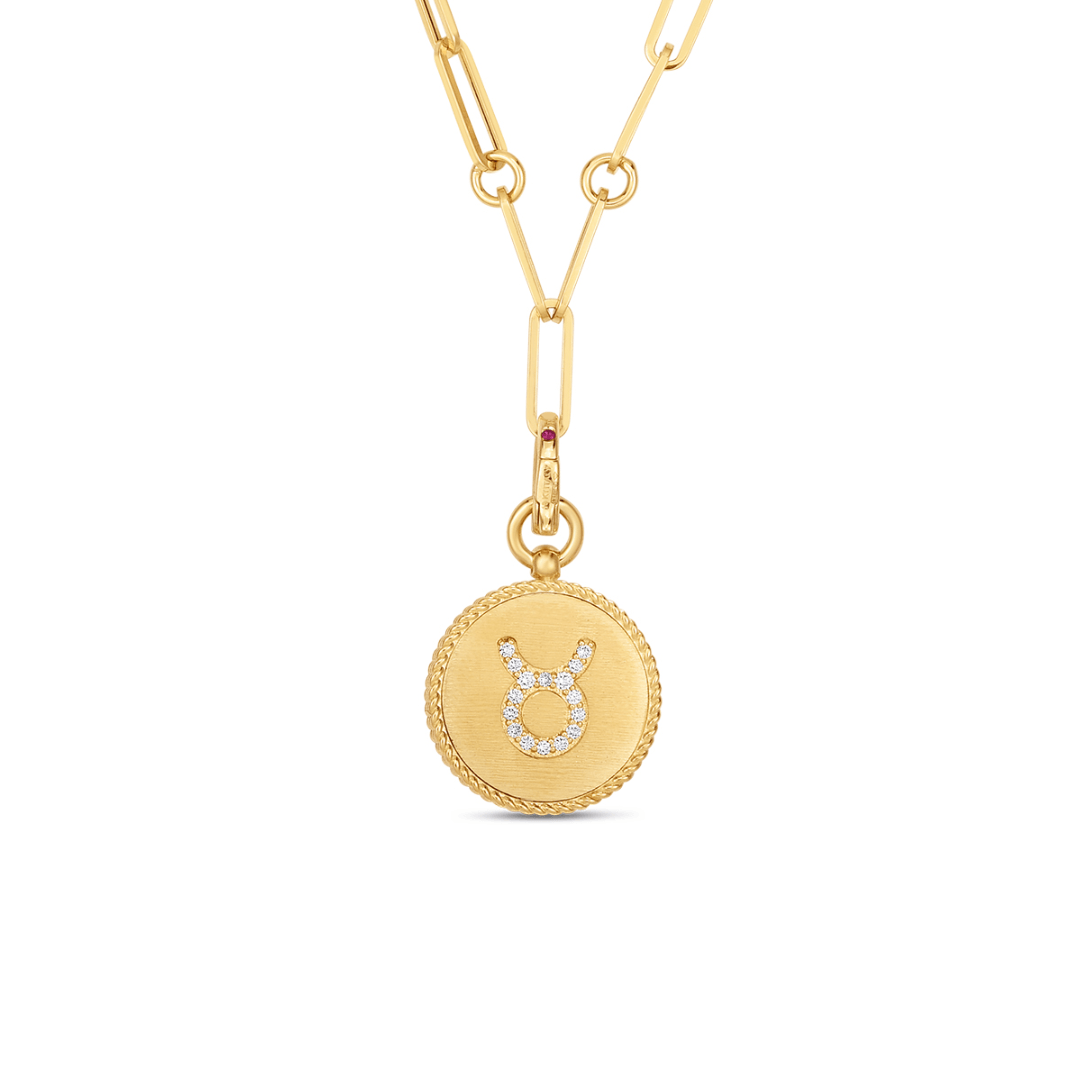 Roberto Coin Yellow Gold Taurus Pendant Necklace
