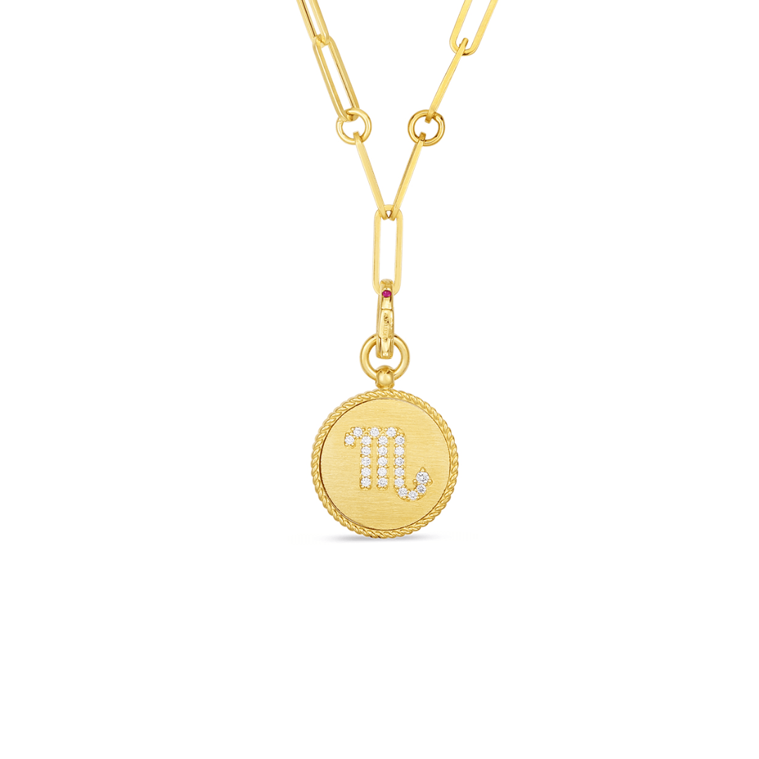 Roberto Coin Yellow Gold Scorpio Pendant Necklace
