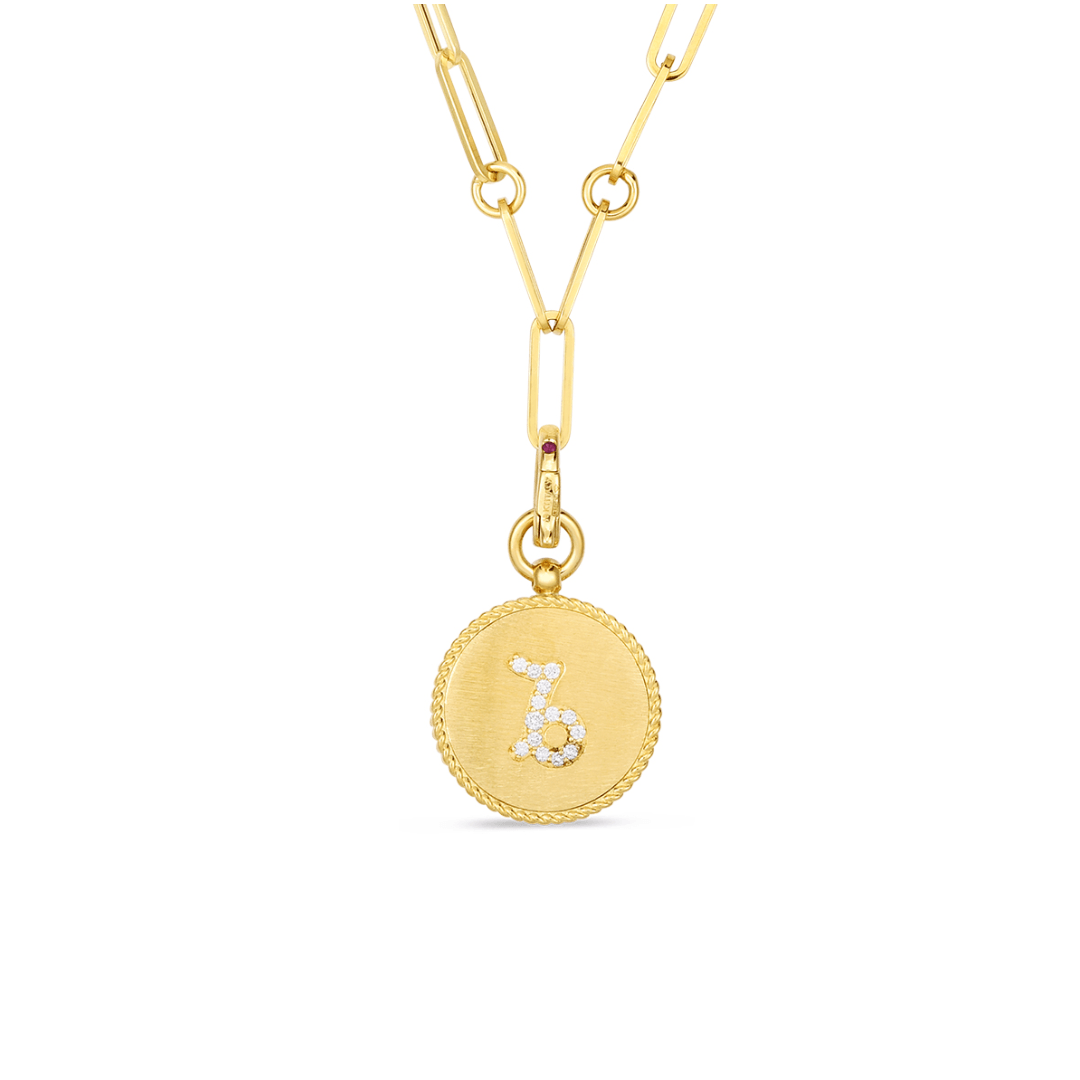 Roberto Coin Yellow Gold Capricorn Pendant Necklace
