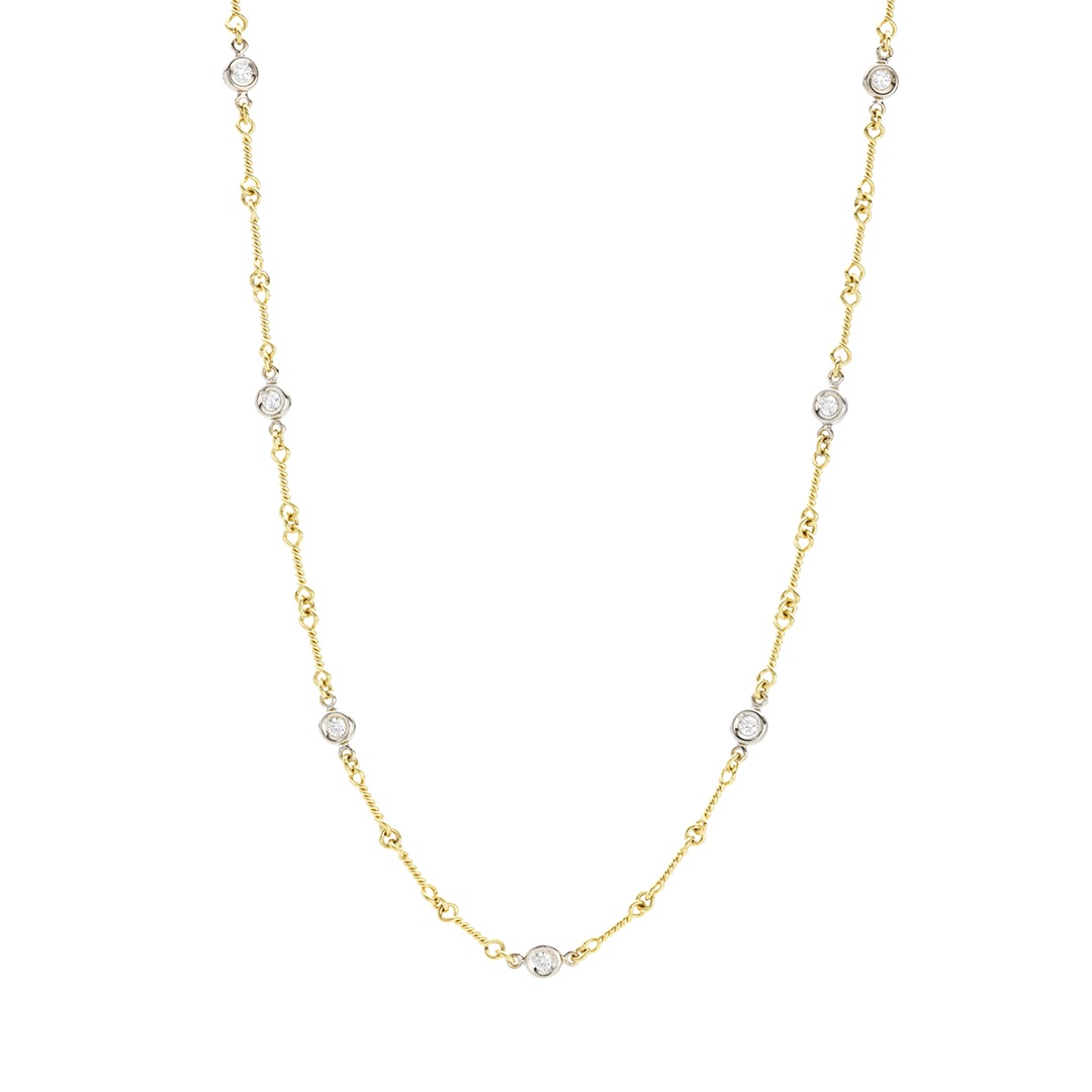 Roberto Coin Diamond Twisted Necklace
