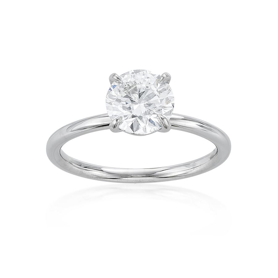 1.50 CT Round Diamond Solitaire Engagement Ring in White Gold 0