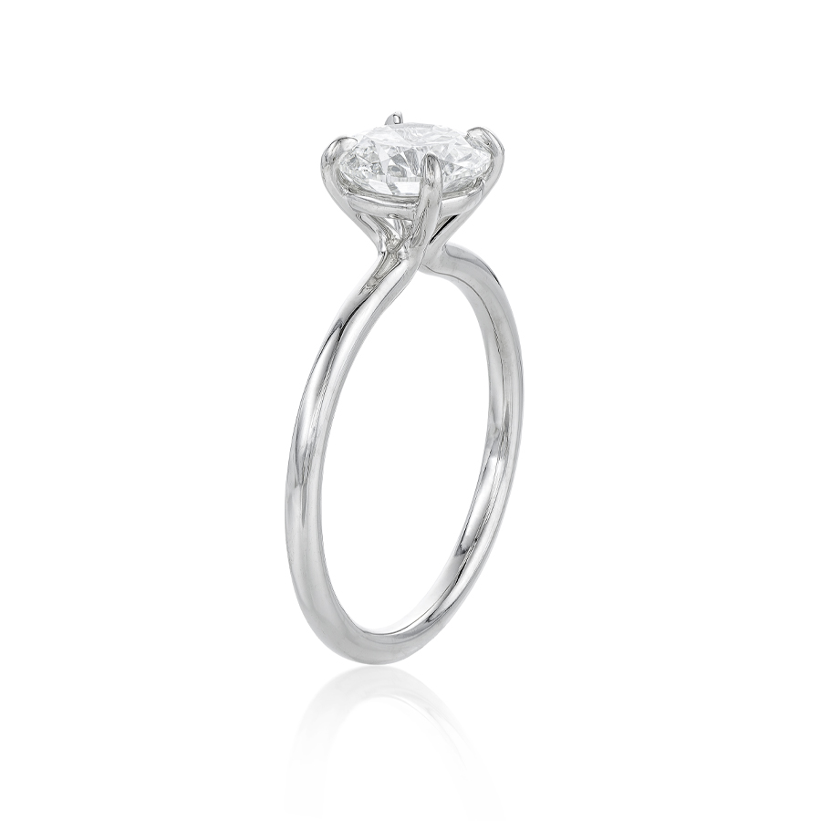 1.50 CT Round Diamond Solitaire Engagement Ring in White Gold 1
